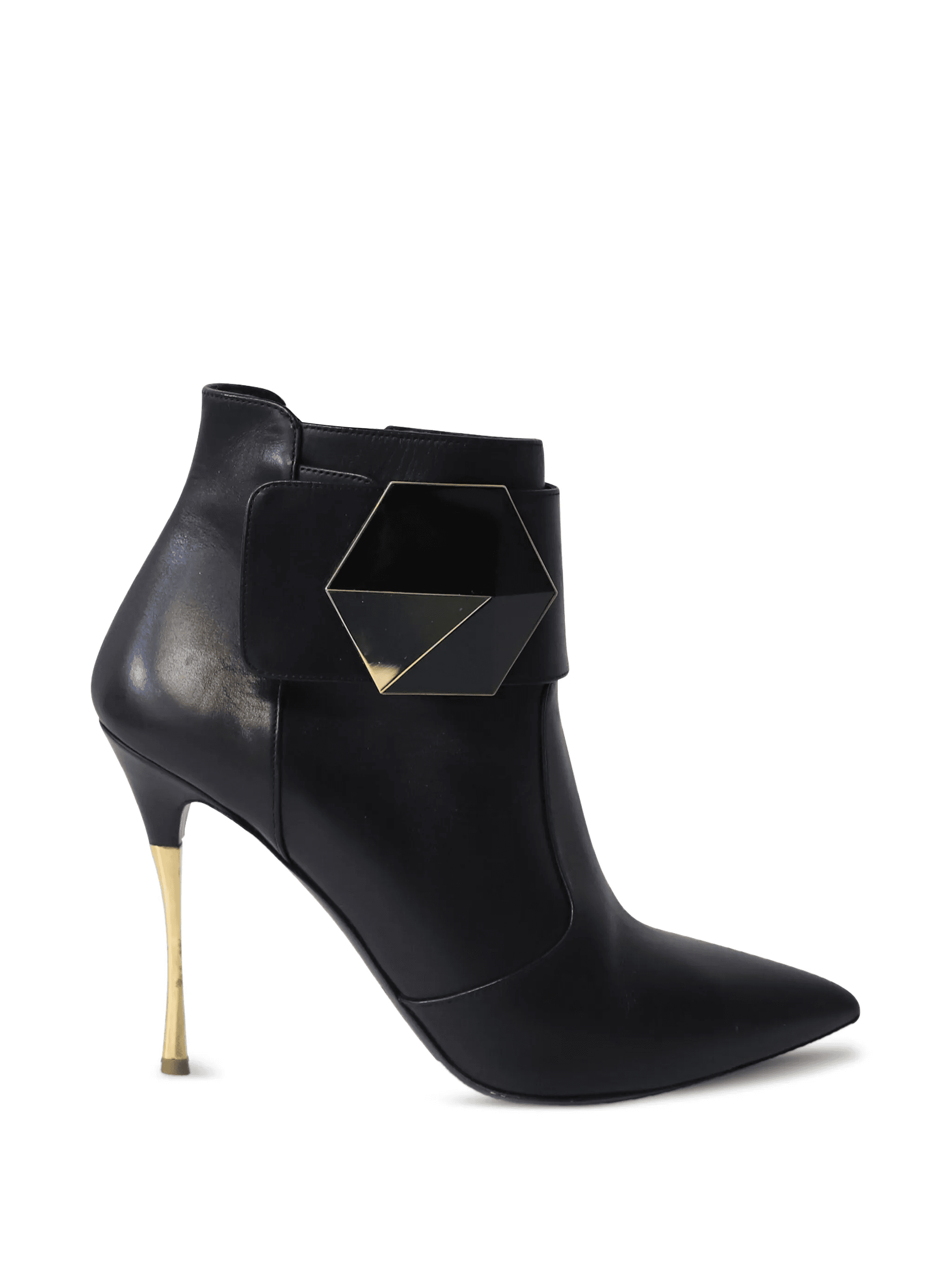 hexagon leather ankle boots - Image 1