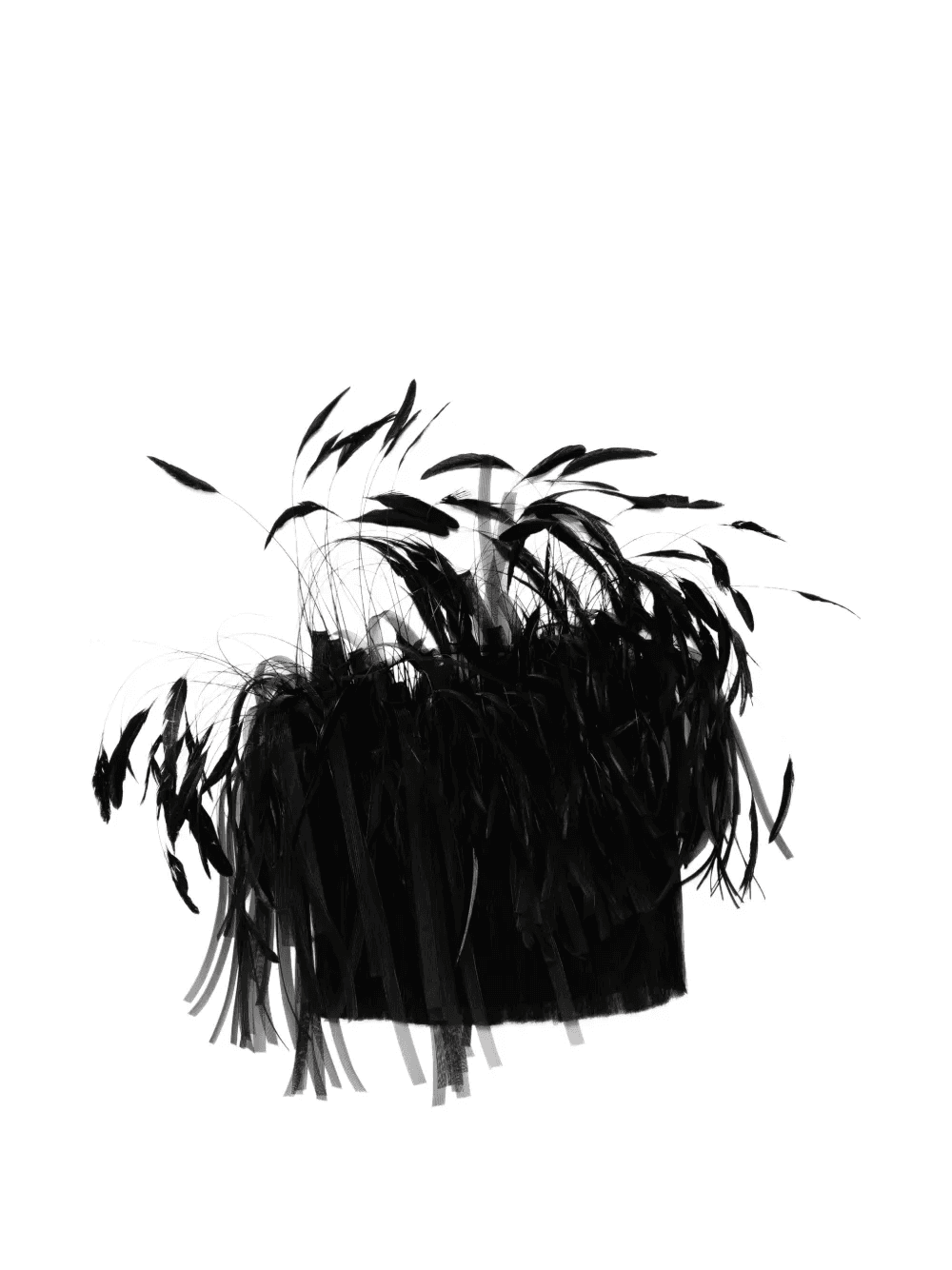 mesh feather trimmed corset - Image 1