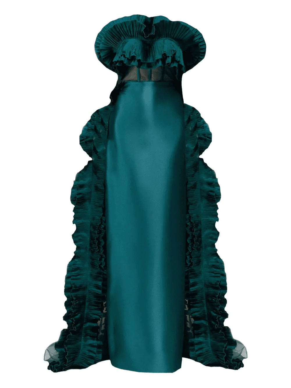 ruffle-trim maxi dress - Image 1