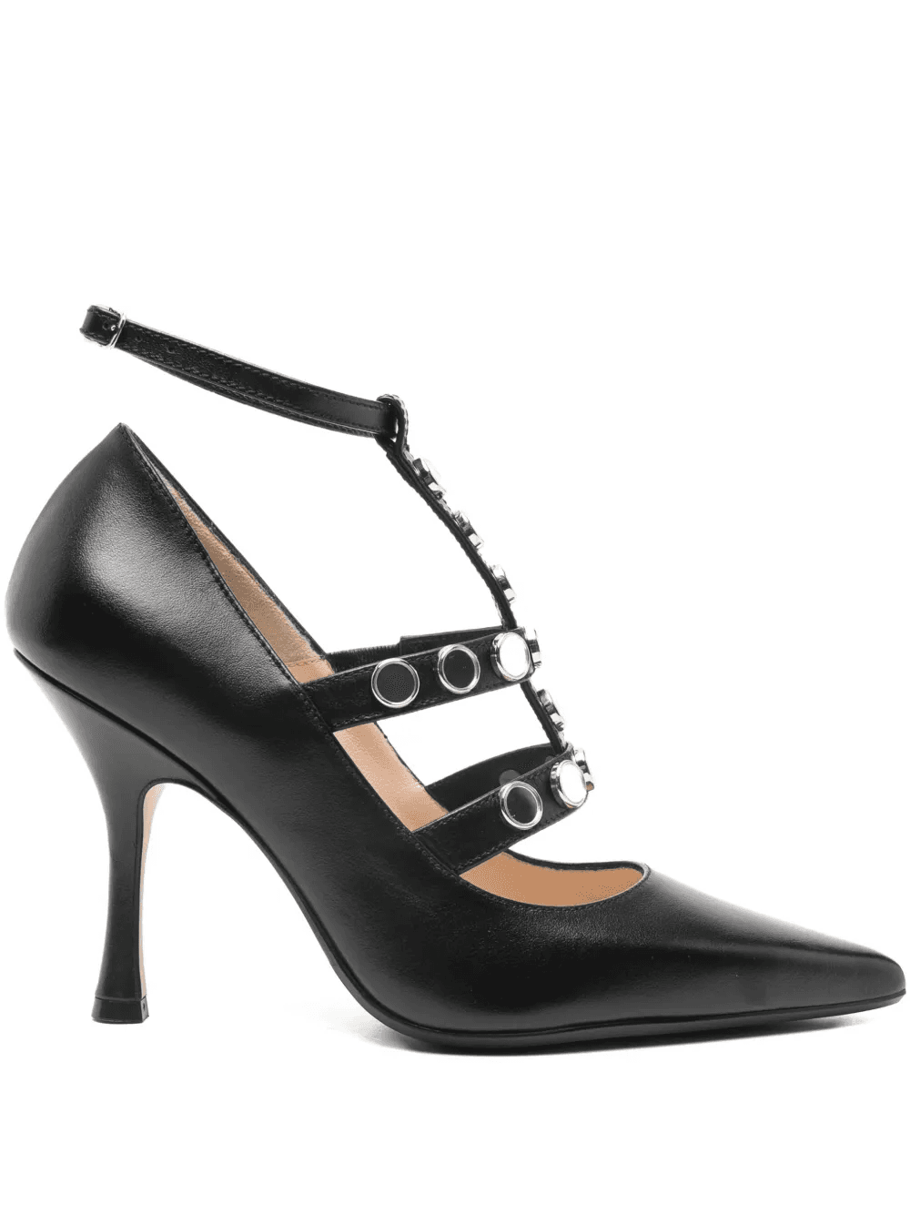 leather heeled pumps - Image 1