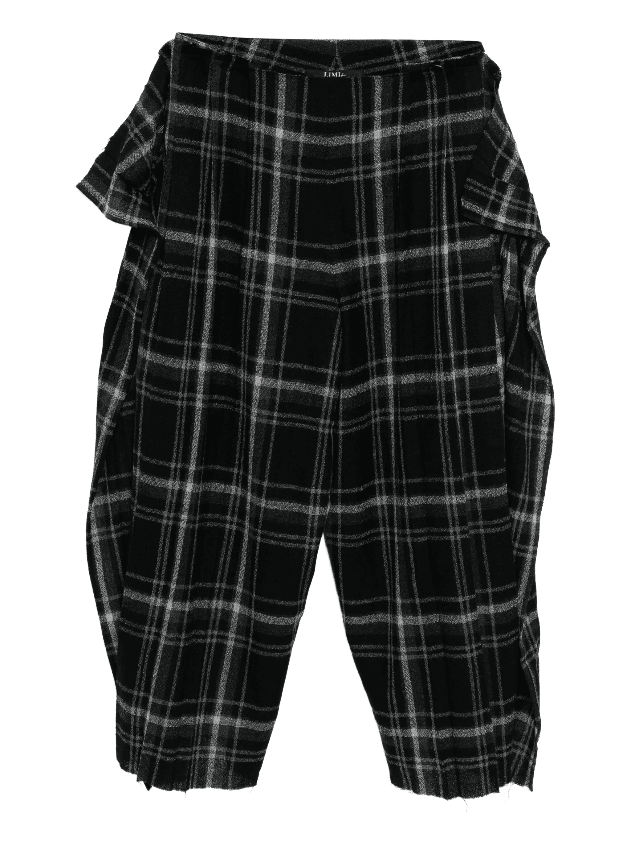 checked flared trousers - Image 1