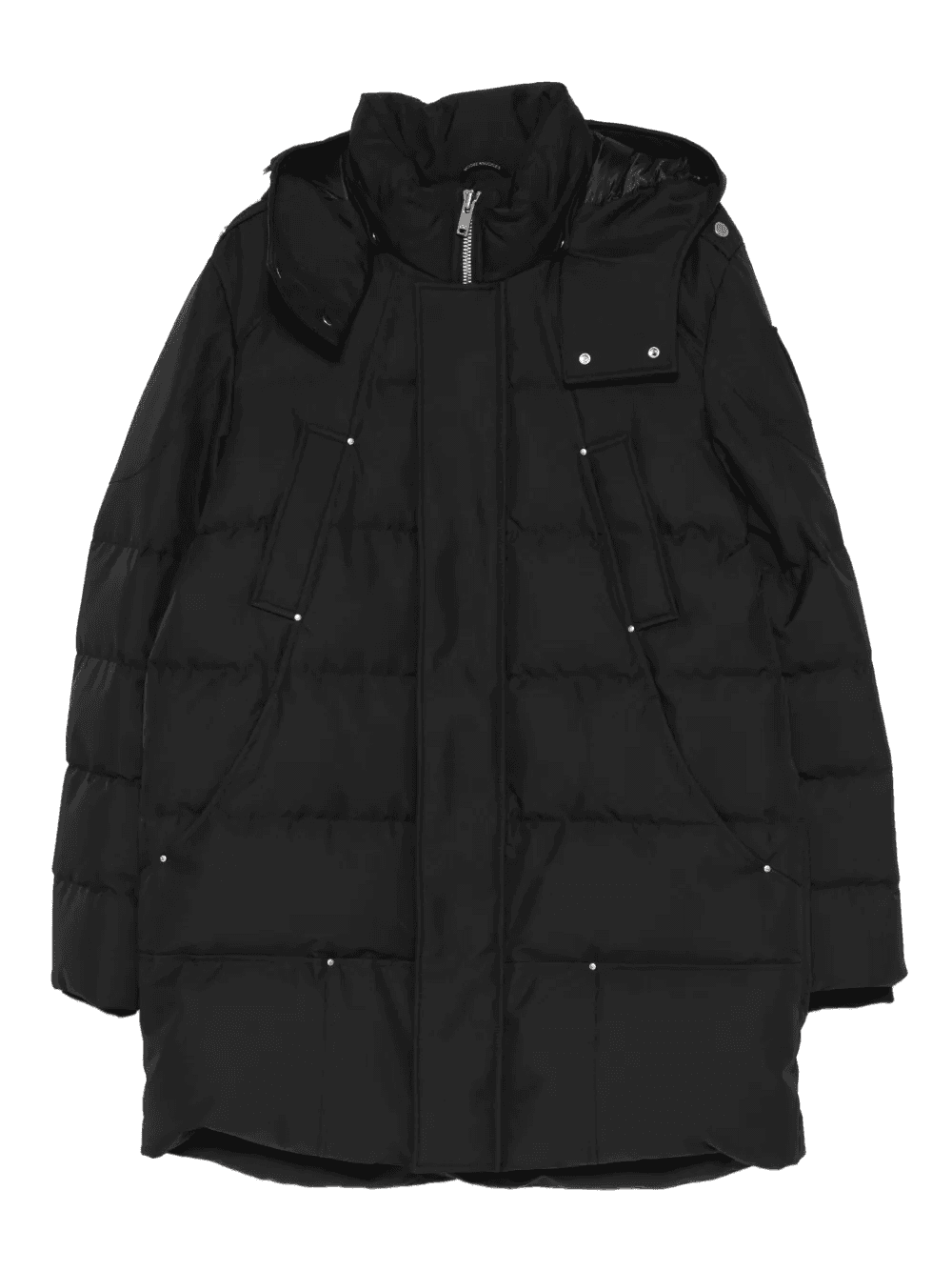 hooded zip-fastening coat - Image 1