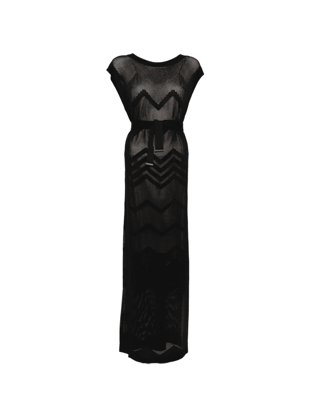 chevron belted dress - Image 1