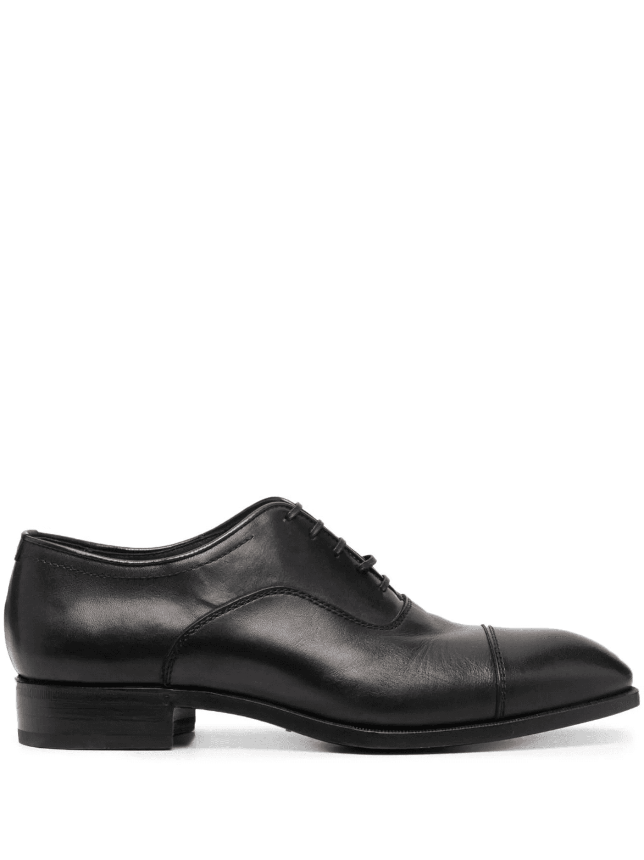 leather almond-toe oxford shoes - Image 1