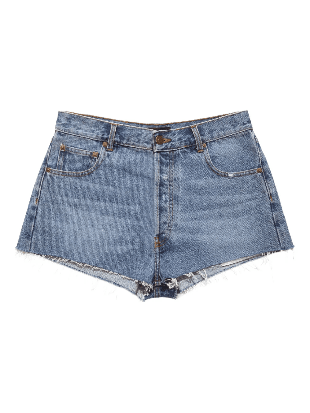 frayed denim shorts - Image 1