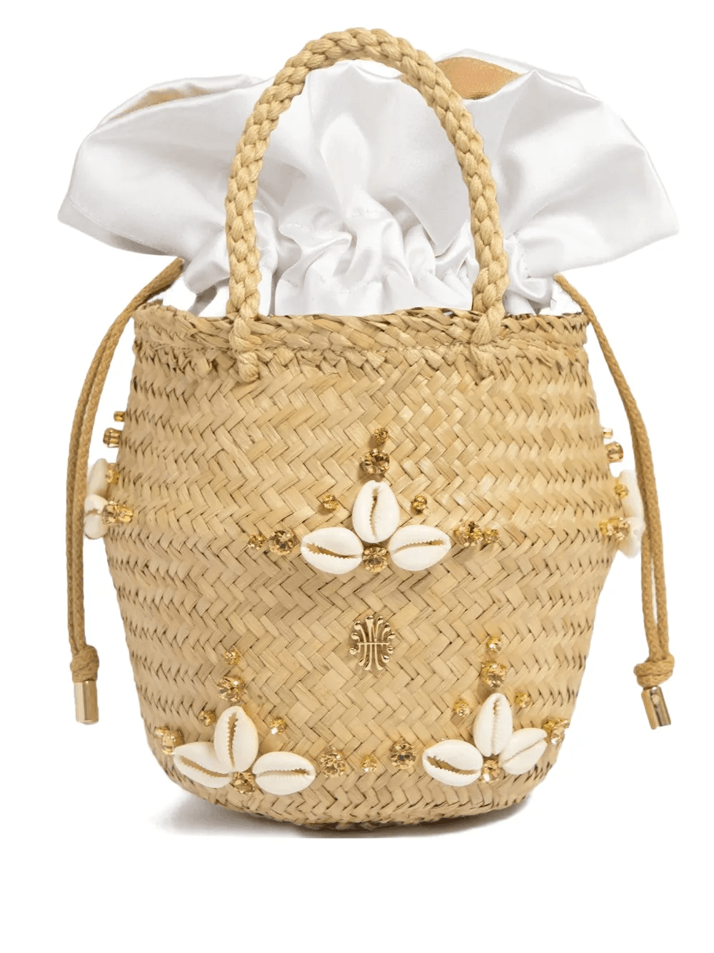 seashell-embellished bucket bag - Image 1