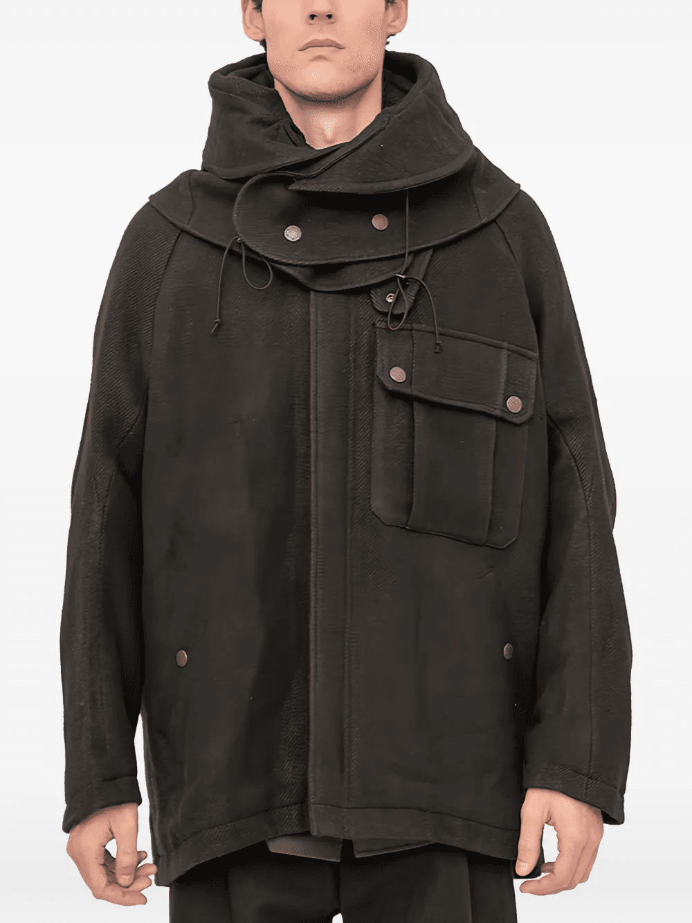 hooded pocketed parka - Image 1