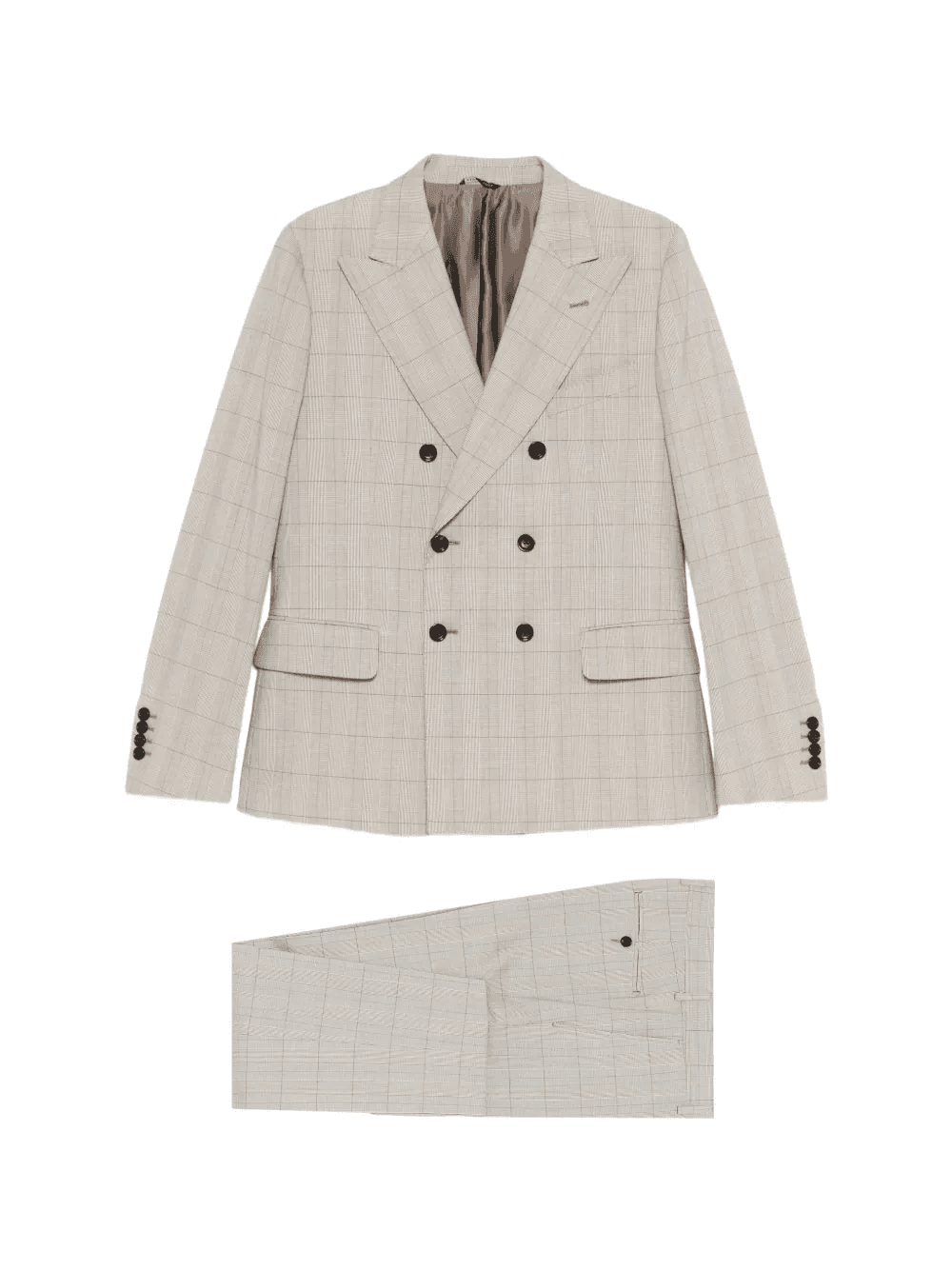 double-breasted patterned suit - Image 1