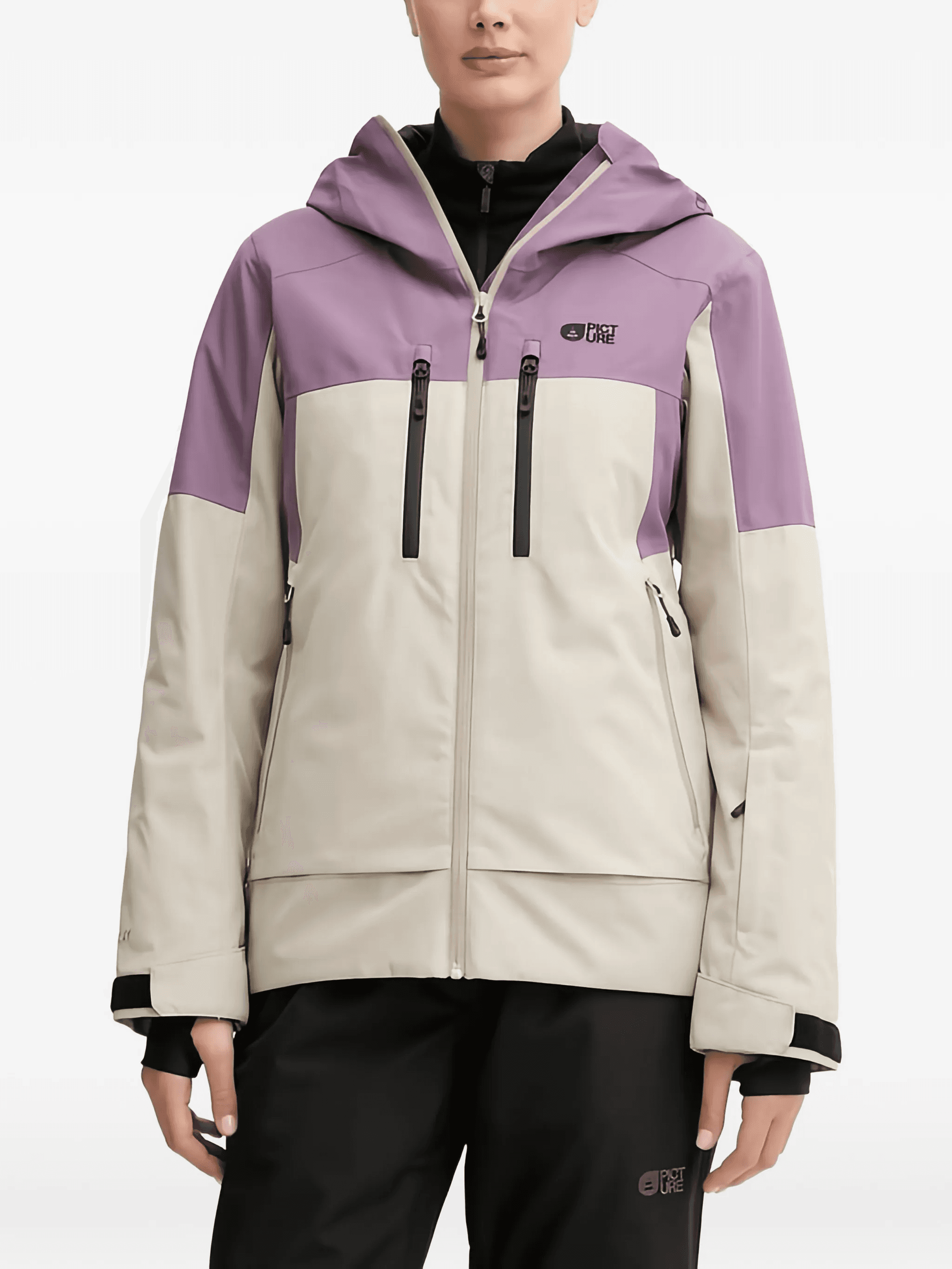 block hooded skiwear - Image 1