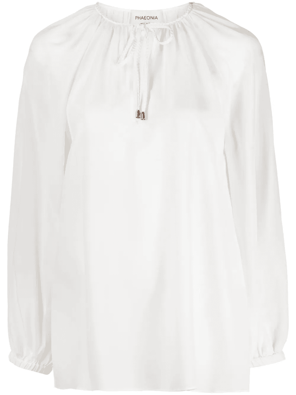 self-tie silk blouse - Image 1