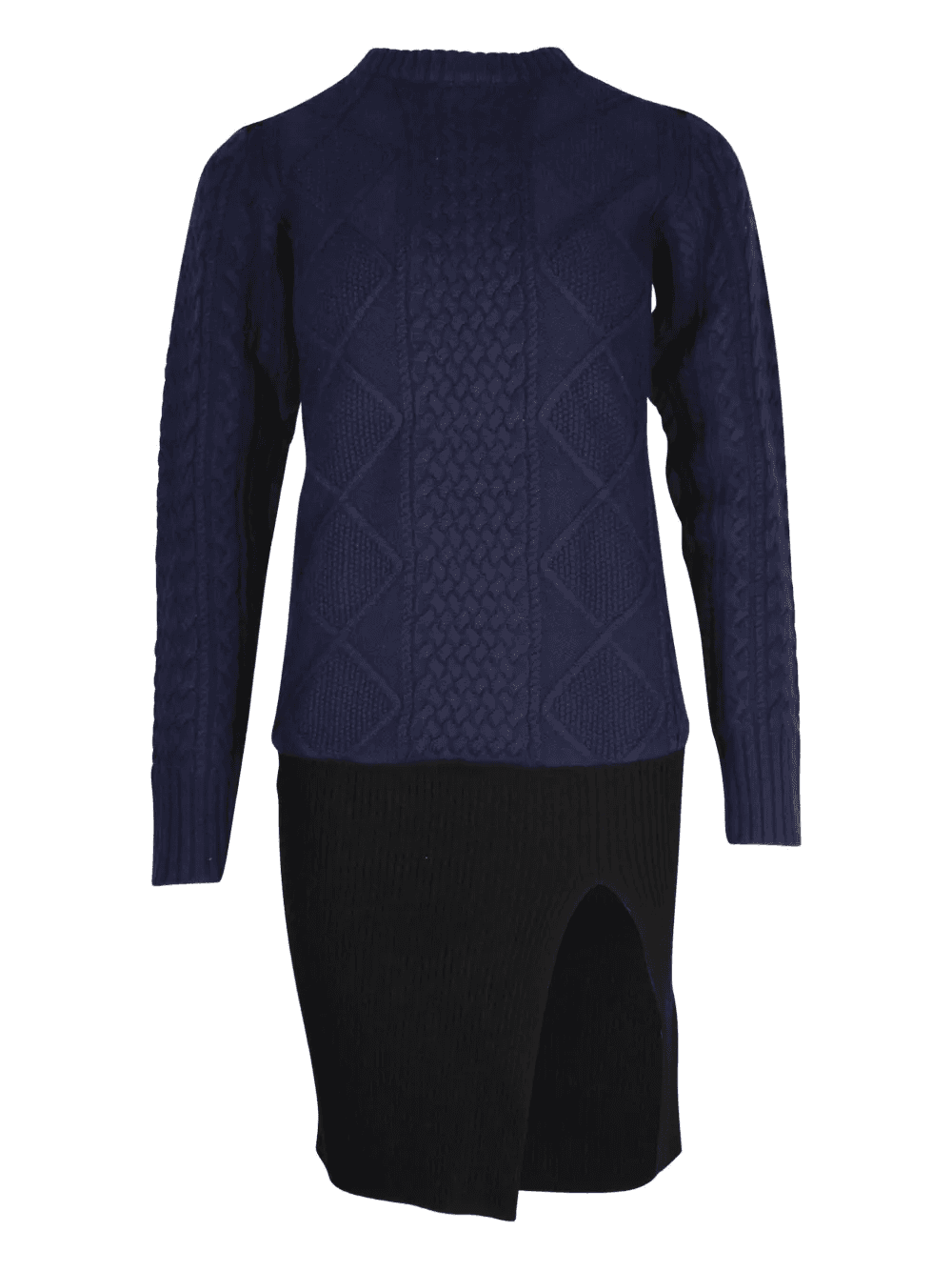 textured-knit side-slit mini dress - Image 1