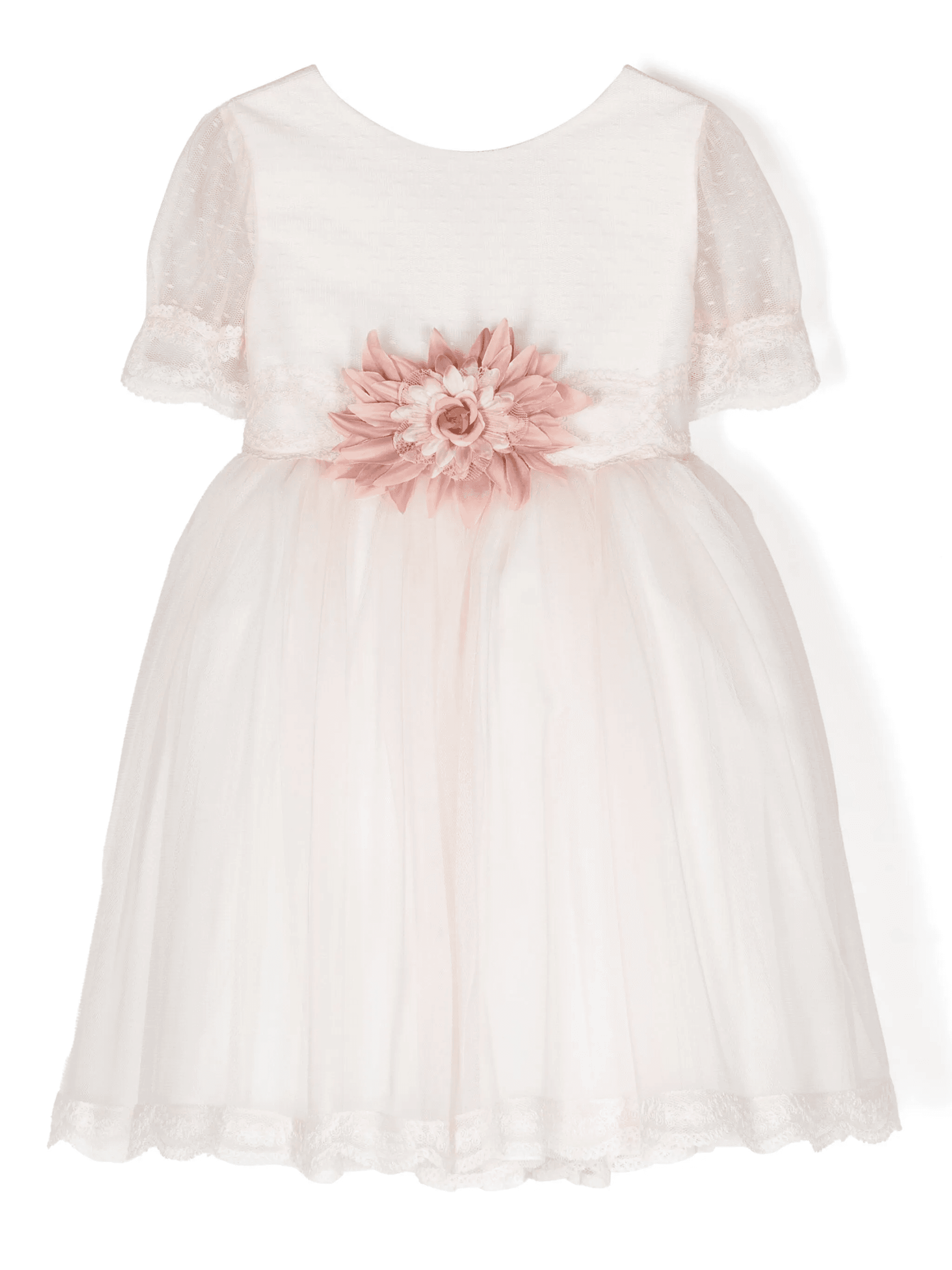 floral-appliqué tulle dress - Image 1