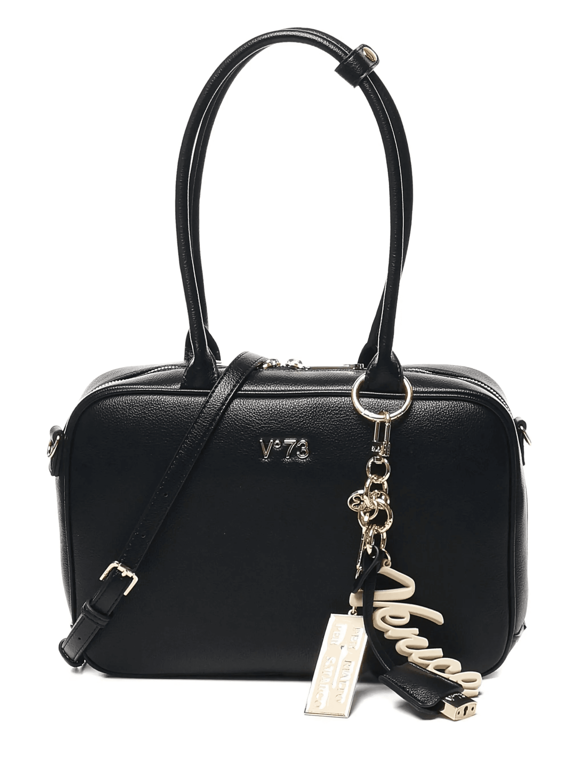 top-handle zip-fastening shoulder bag - Image 1