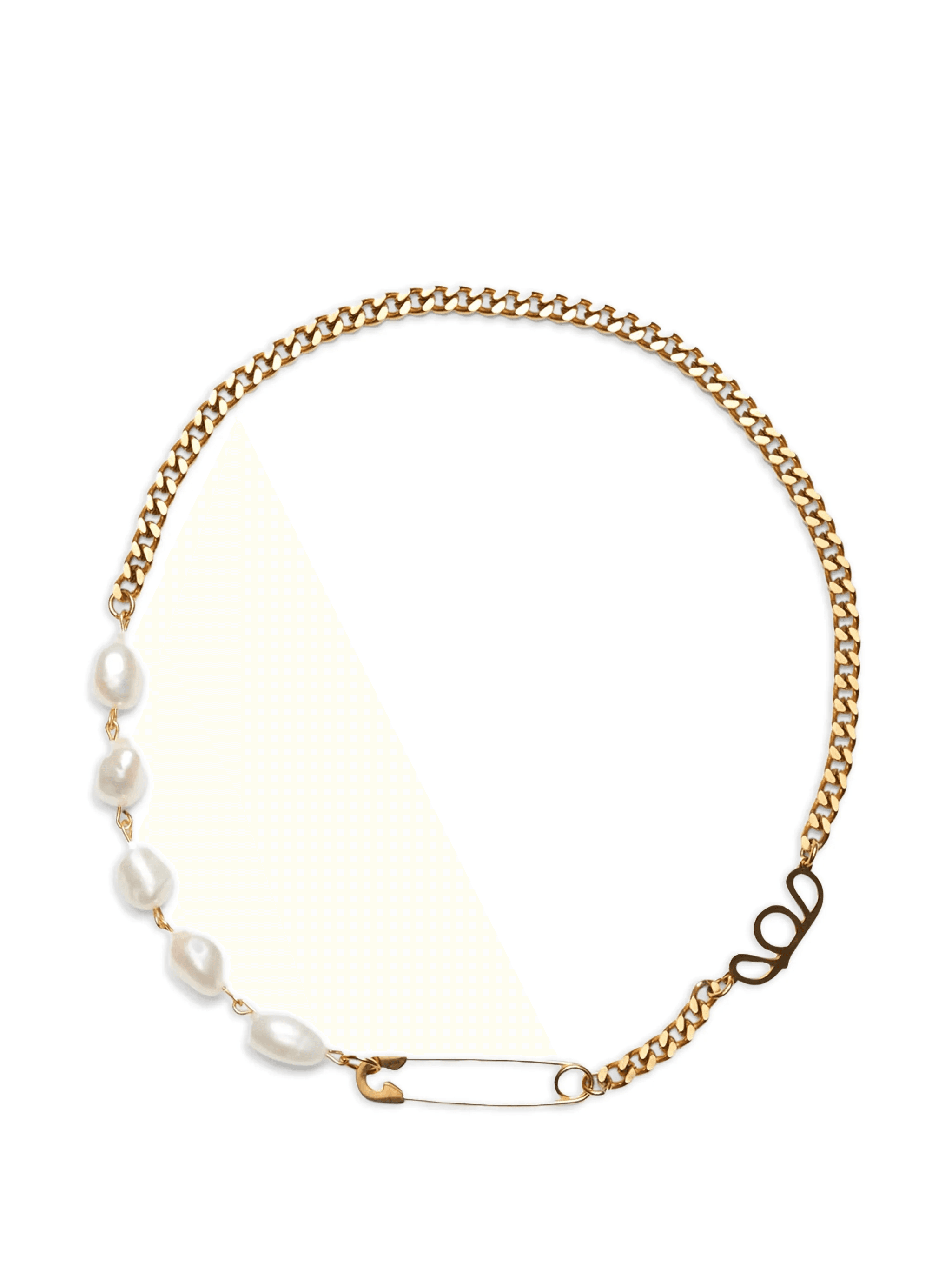 safety-pin pearl necklace - Image 1