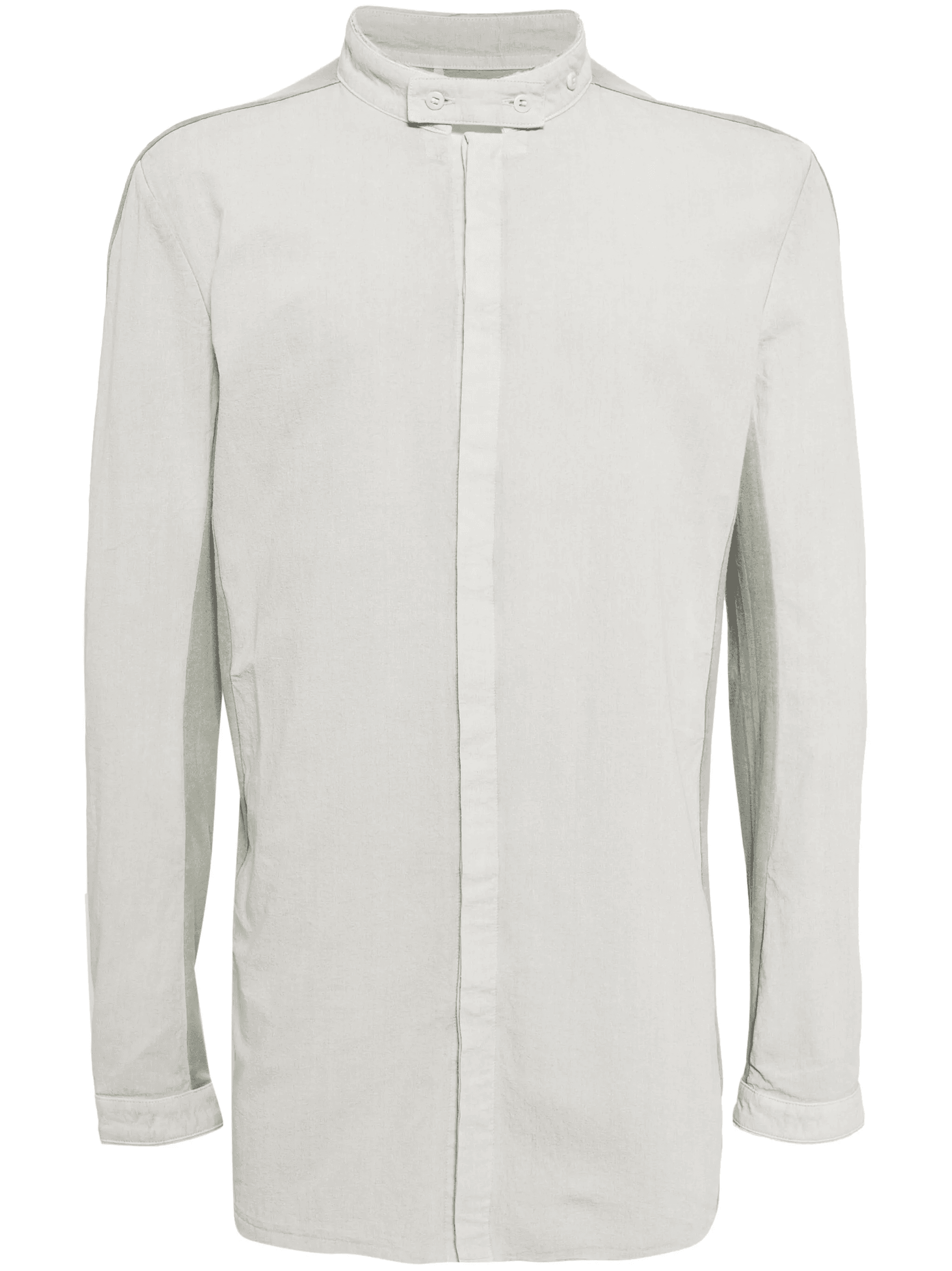 stand-up-collar long-sleeve cotton shirt - Image 1