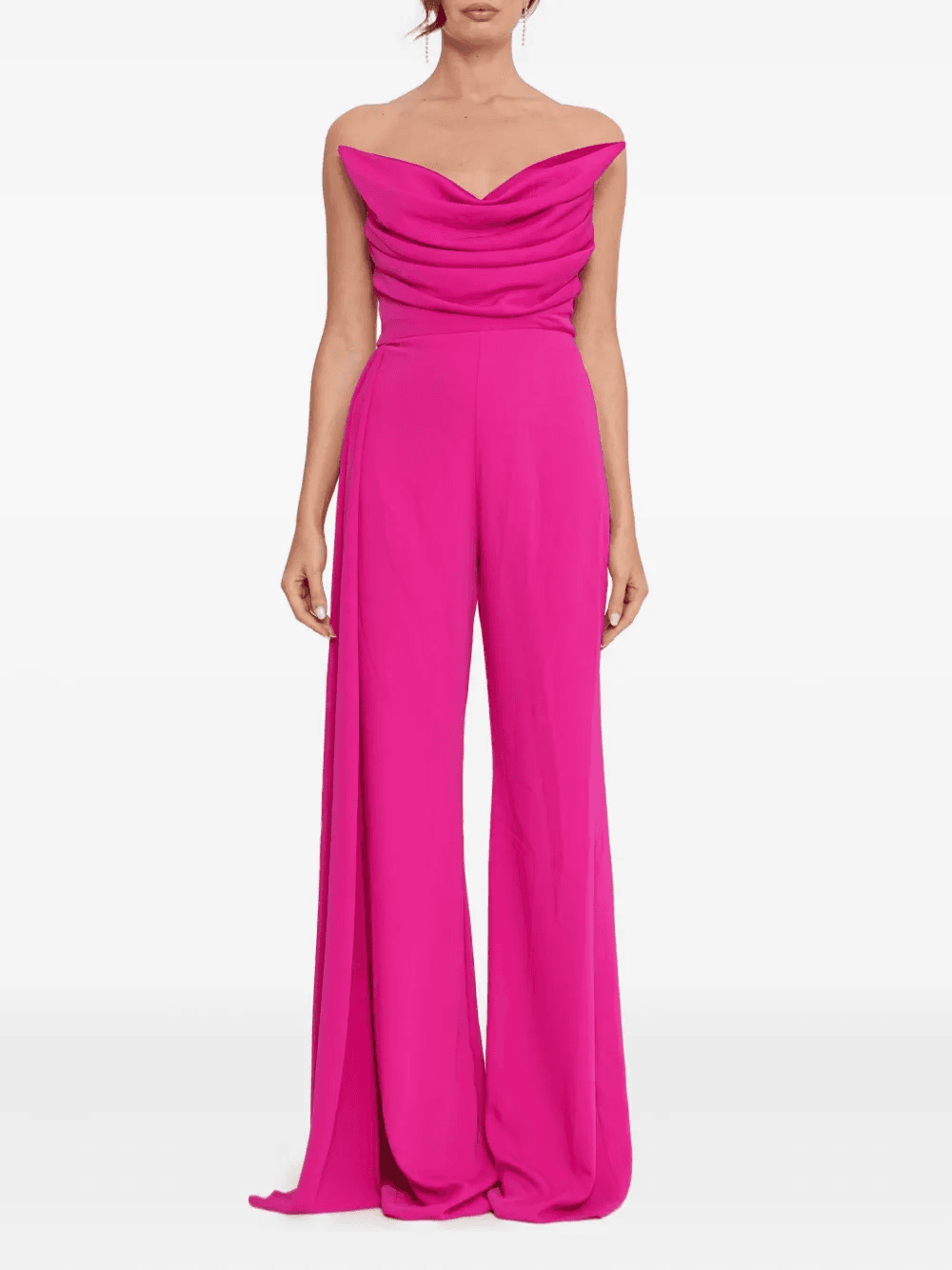 cowl-neck draped jumpsuit - Image 1