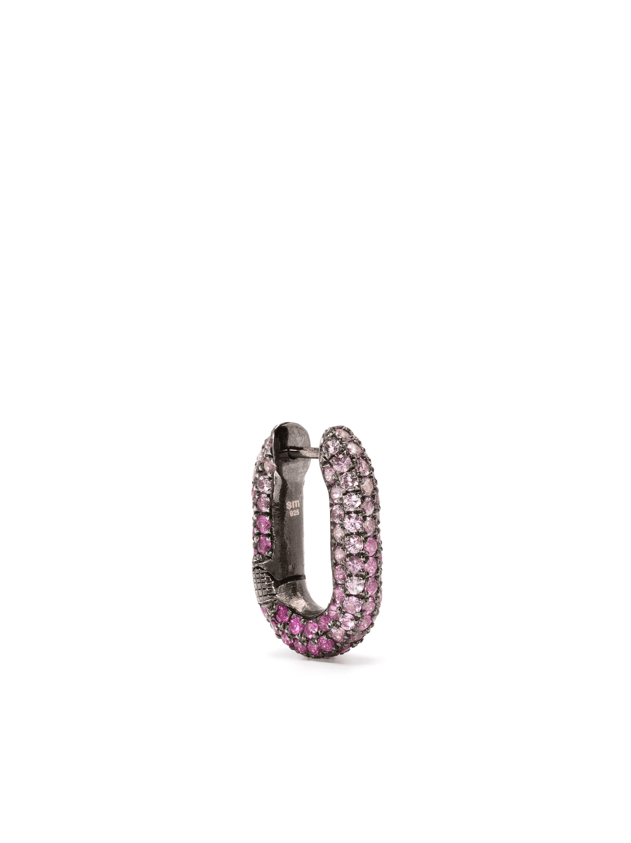 Link pink sapphire single earring - Image 1
