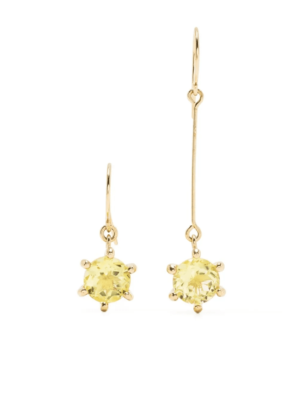 asymmetric-design drop earrings - Image 1