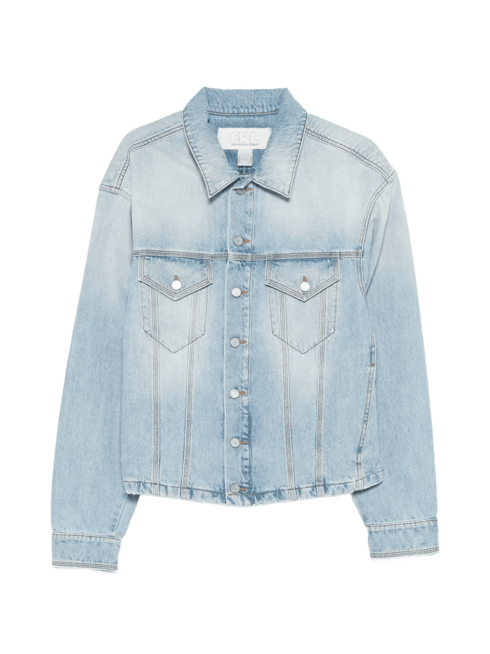 flap-pocket denim jacket - Image 1