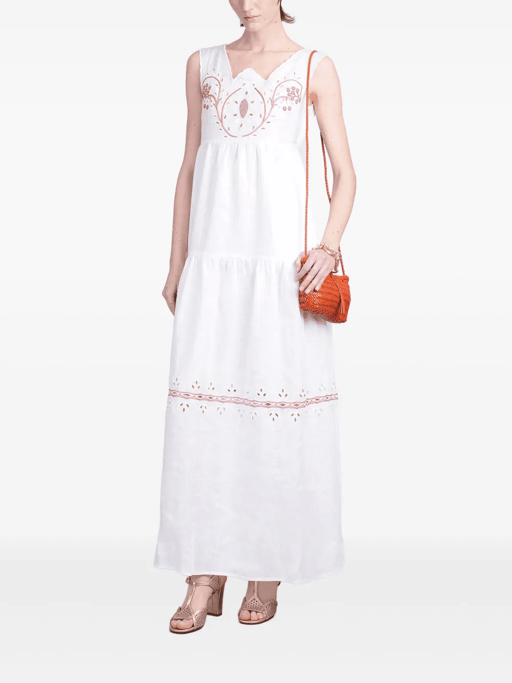 embroidery-detail maxi dress - Image 1