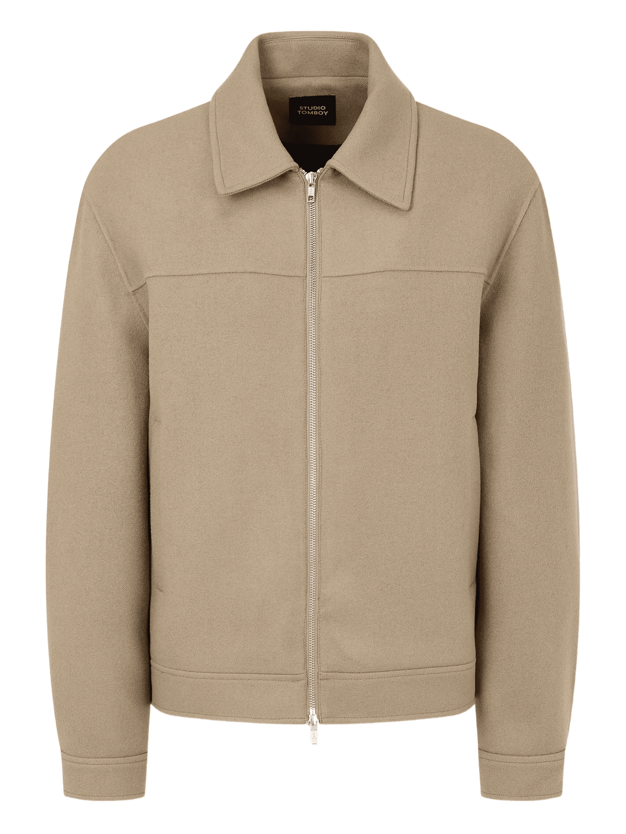 zip-up wool bomber jacket - Image 1