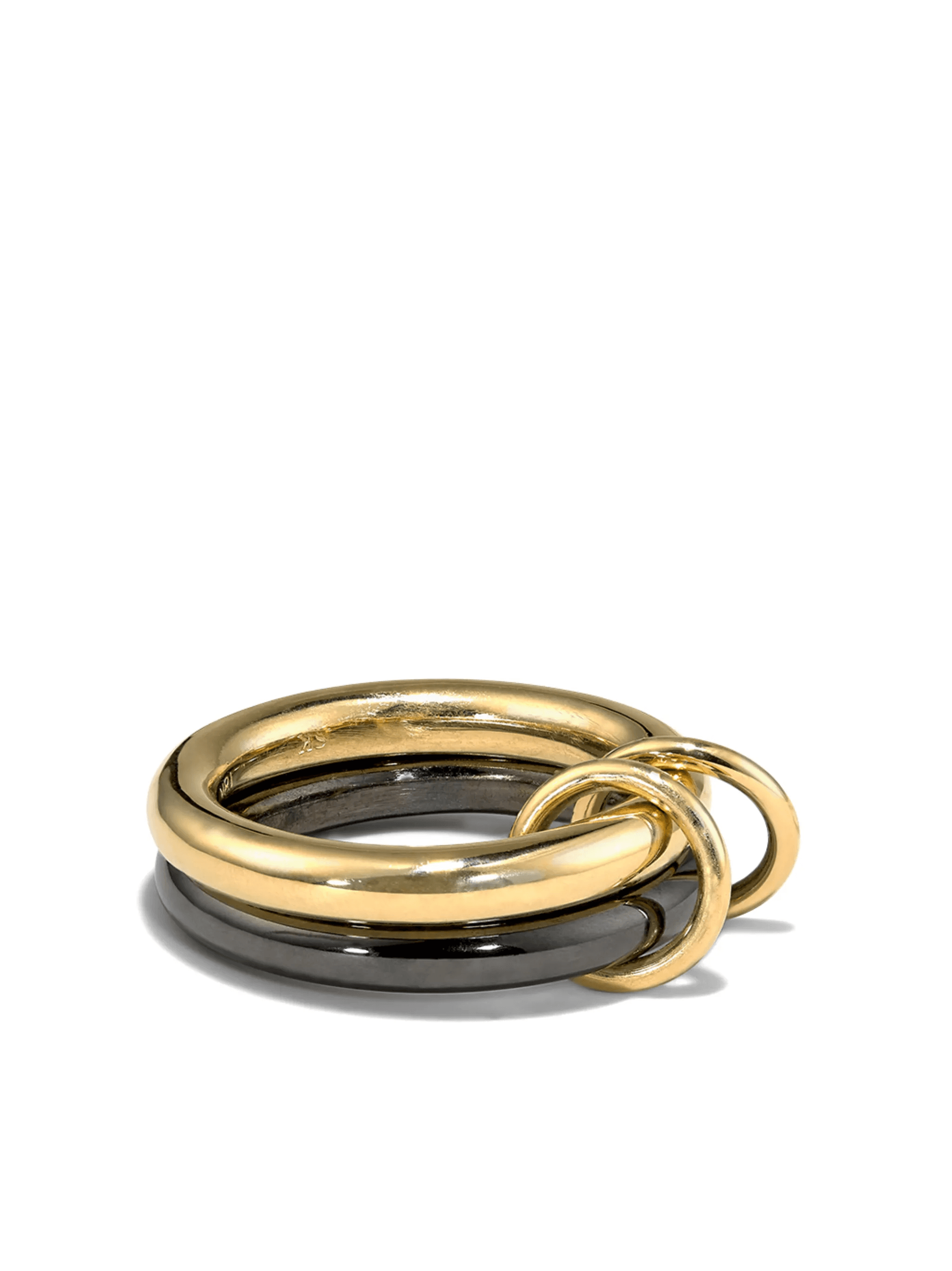 18kt yellow gold linked rings - Image 1