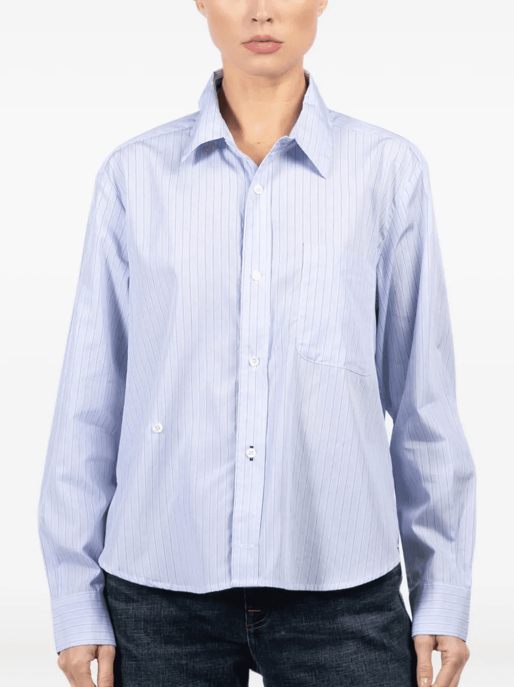 striped long-sleeve shirt - Image 1