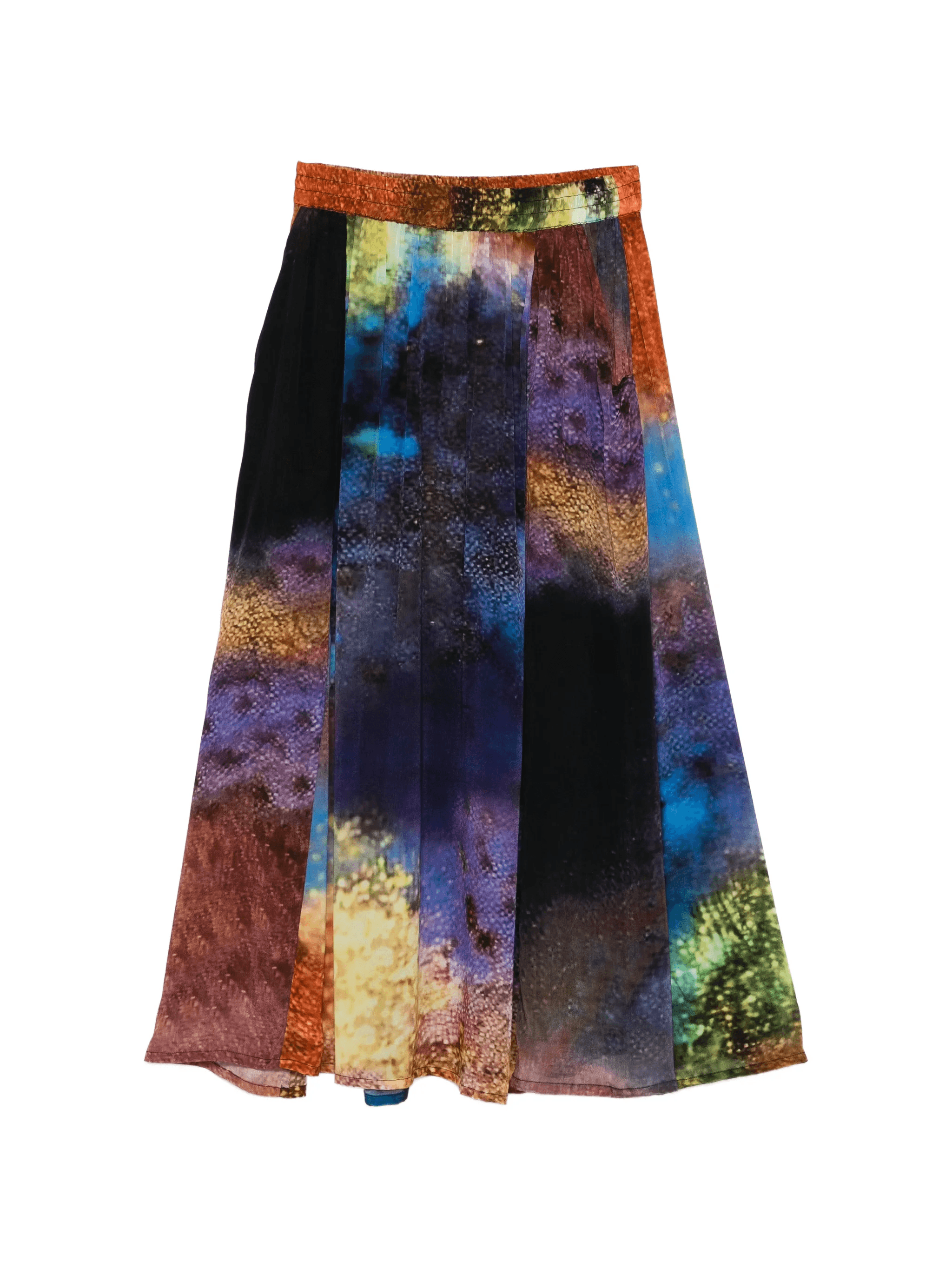panelled printed midi skirt - Image 1