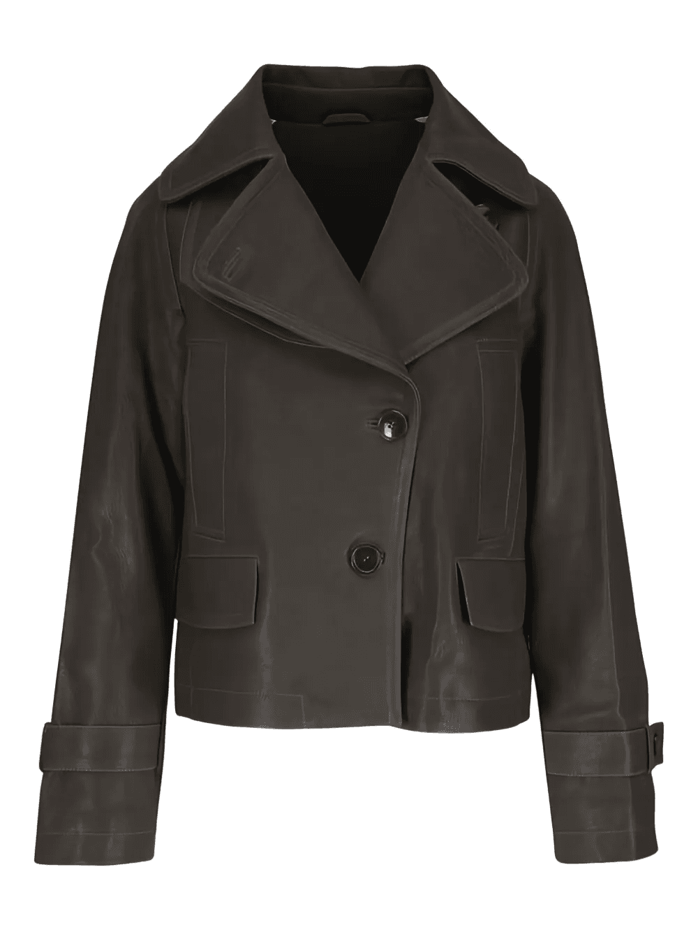 button leather jacket - Image 1