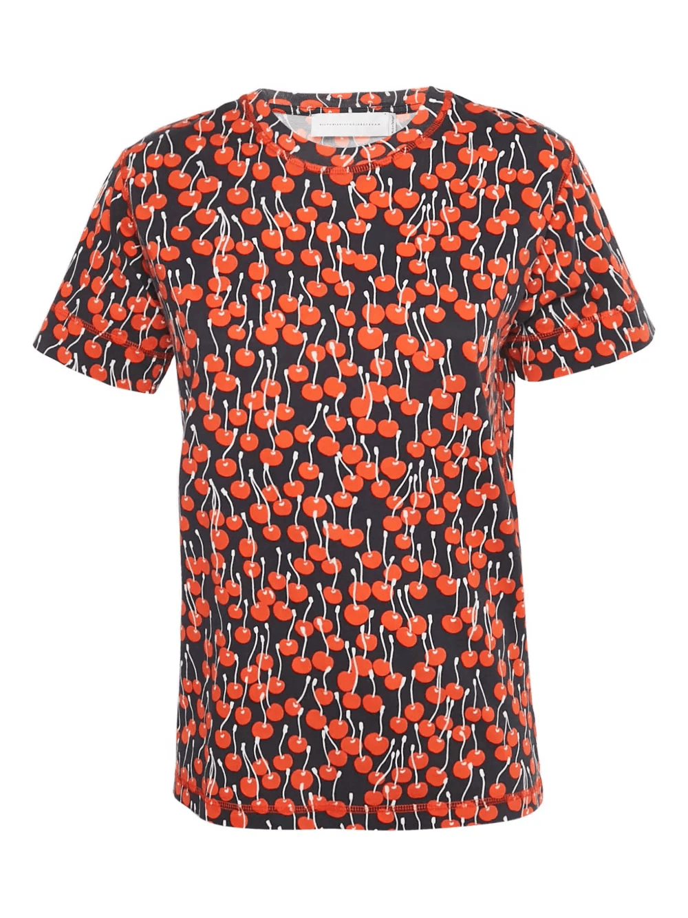 cherry-print cotton T-shirt - Image 1