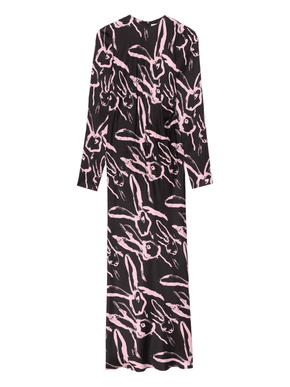 rabbit-print long-sleeve dress - Image 1