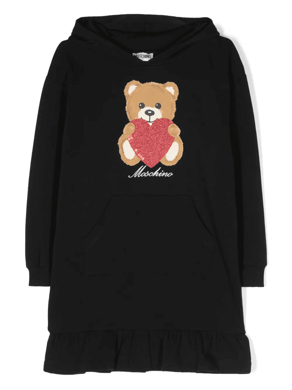 Teddy Bear-print hoodie dress - Image 1