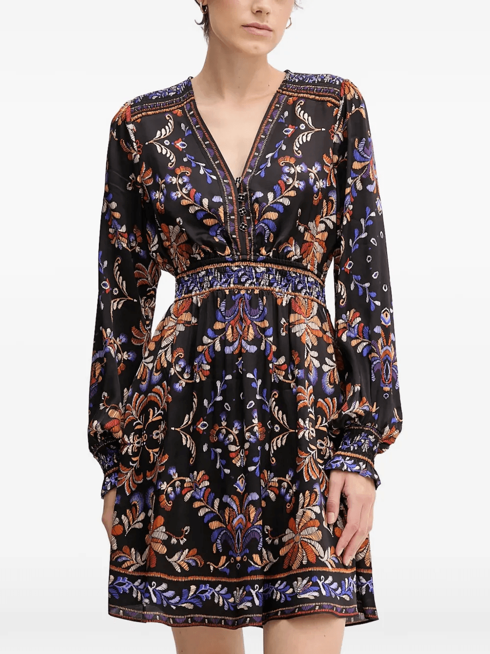 Ella floral V-neck dress - Image 1