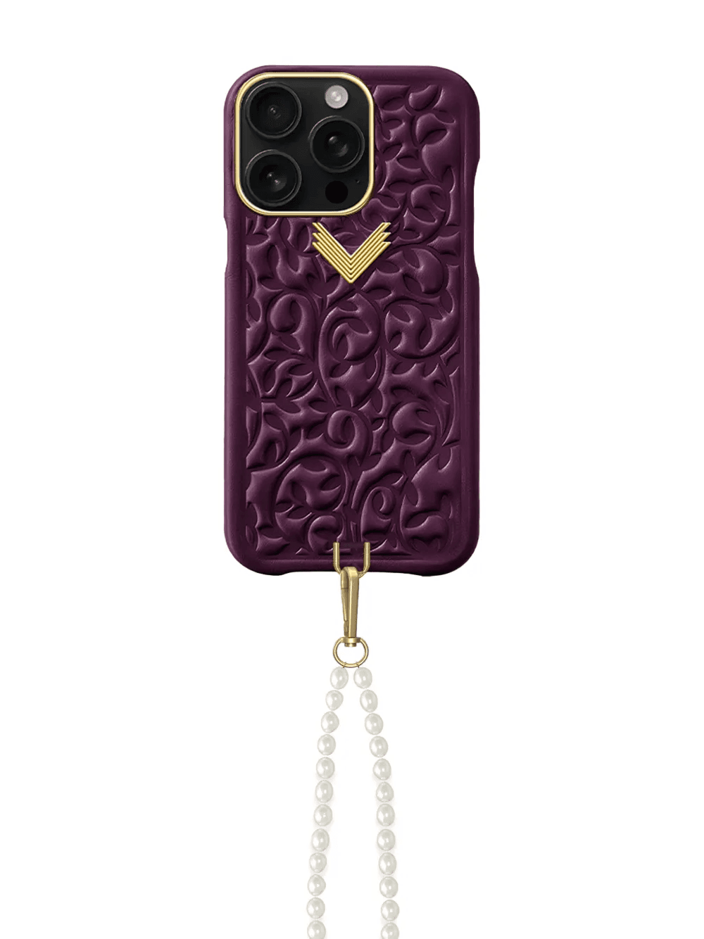 flower-embossed iPhone 16 Pro case - Image 1