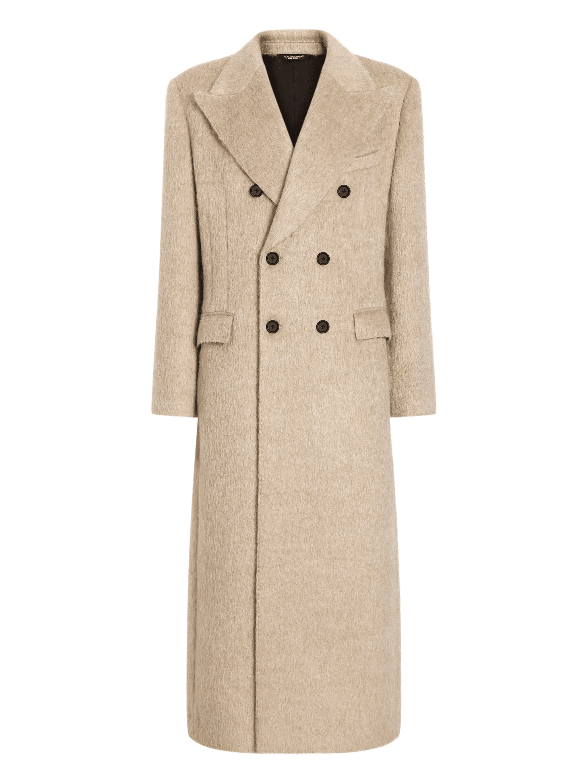 peak-lapel double-breasted coat - Image 1