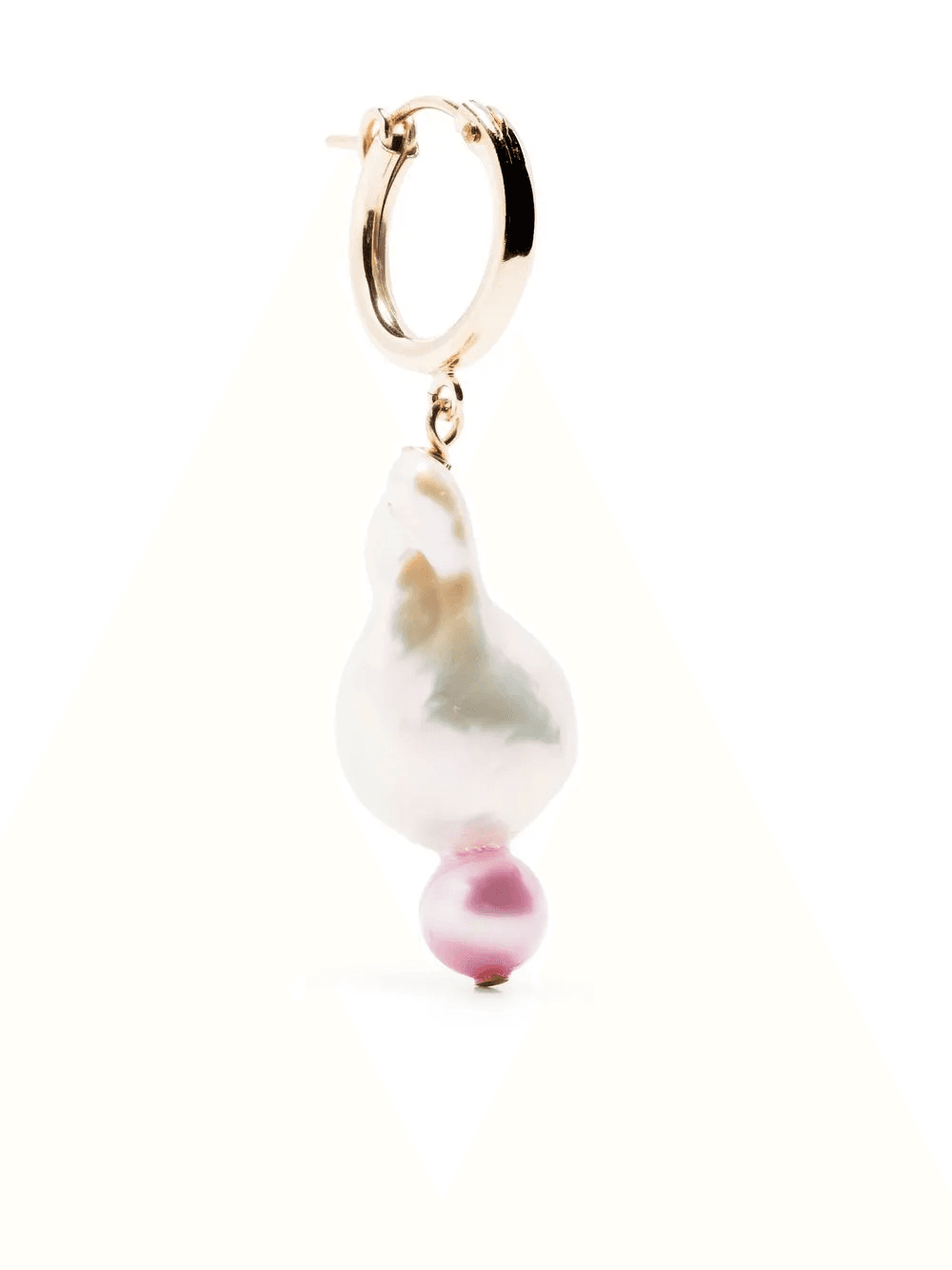fireball pearl drop hoop earring - Image 1