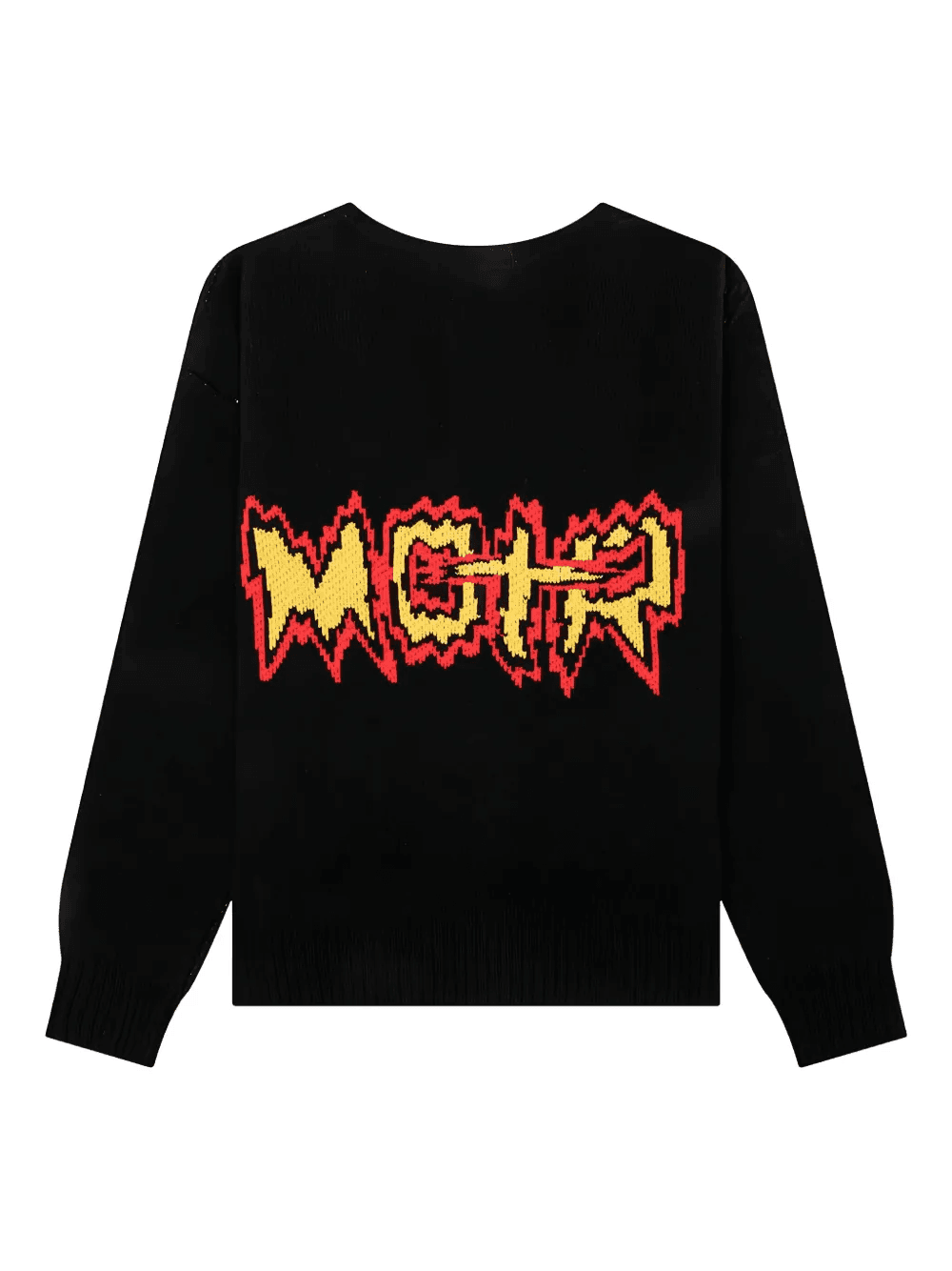 back-logo knit cardigan - Image 1