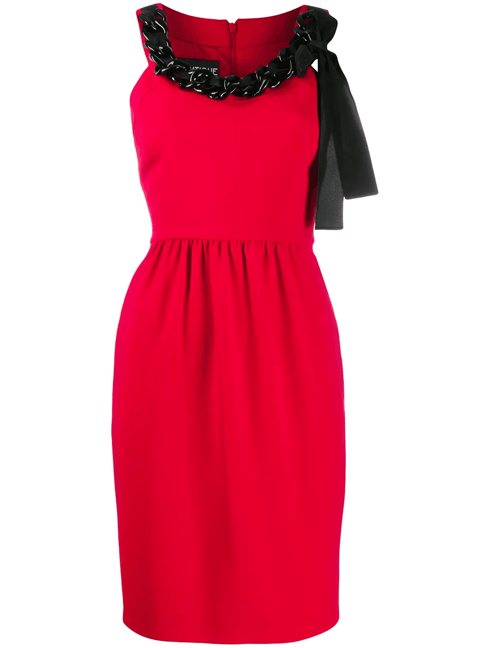 chain-embellished crepe dress - Image 1