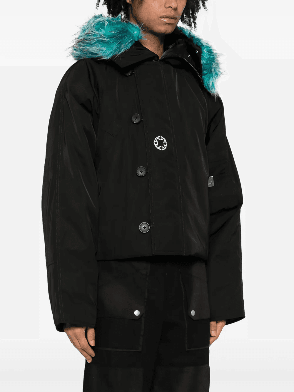 graphic-print padded hooded jacket — Image 5