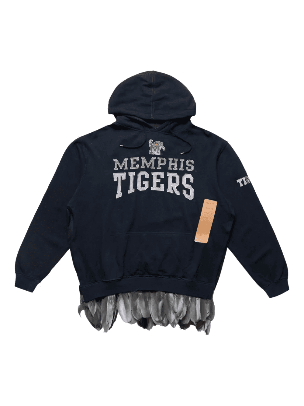 feather-trim Memphis-tigers hoodie - Image 1