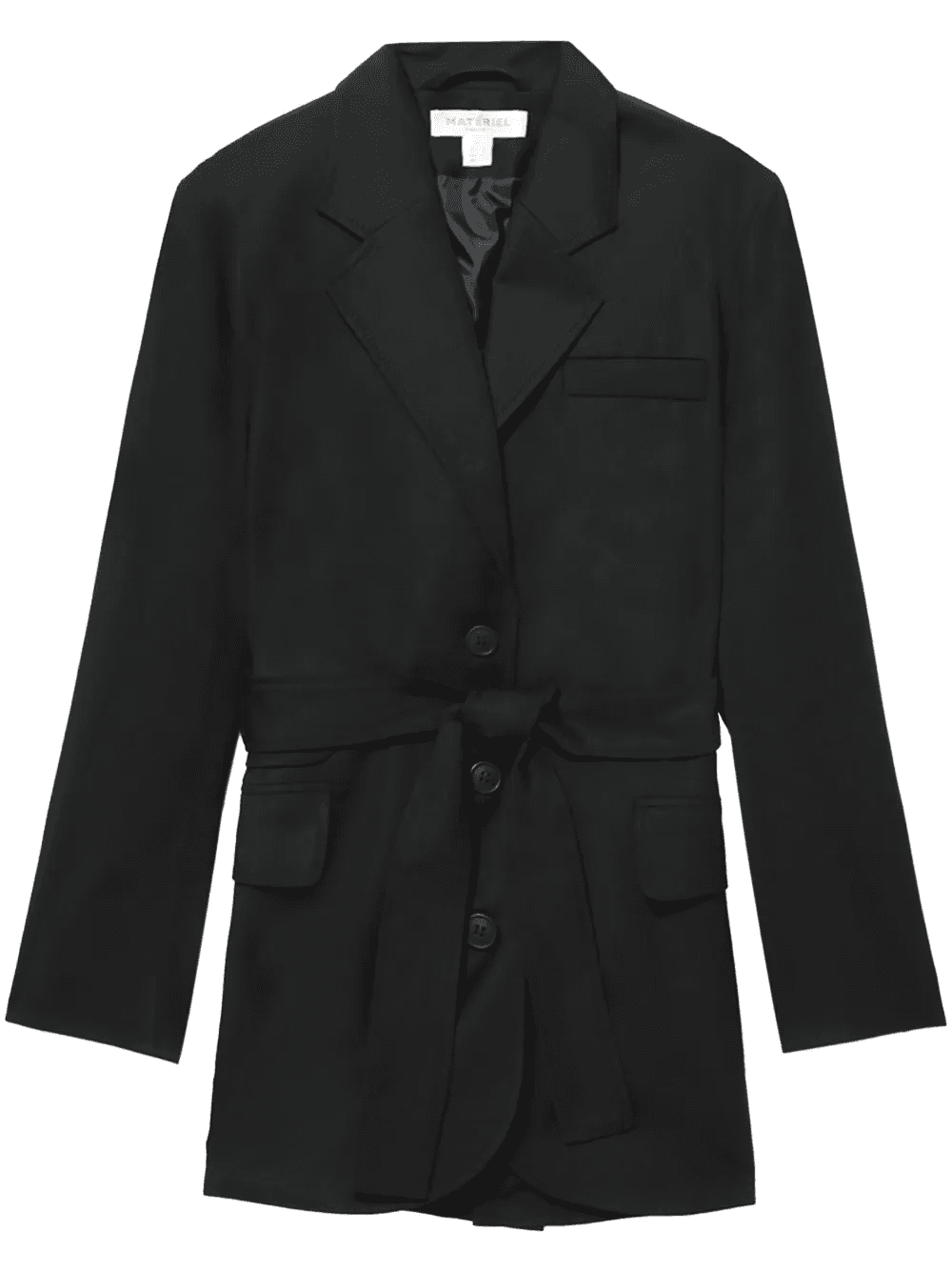 belted single-breasted blazer - Image 1