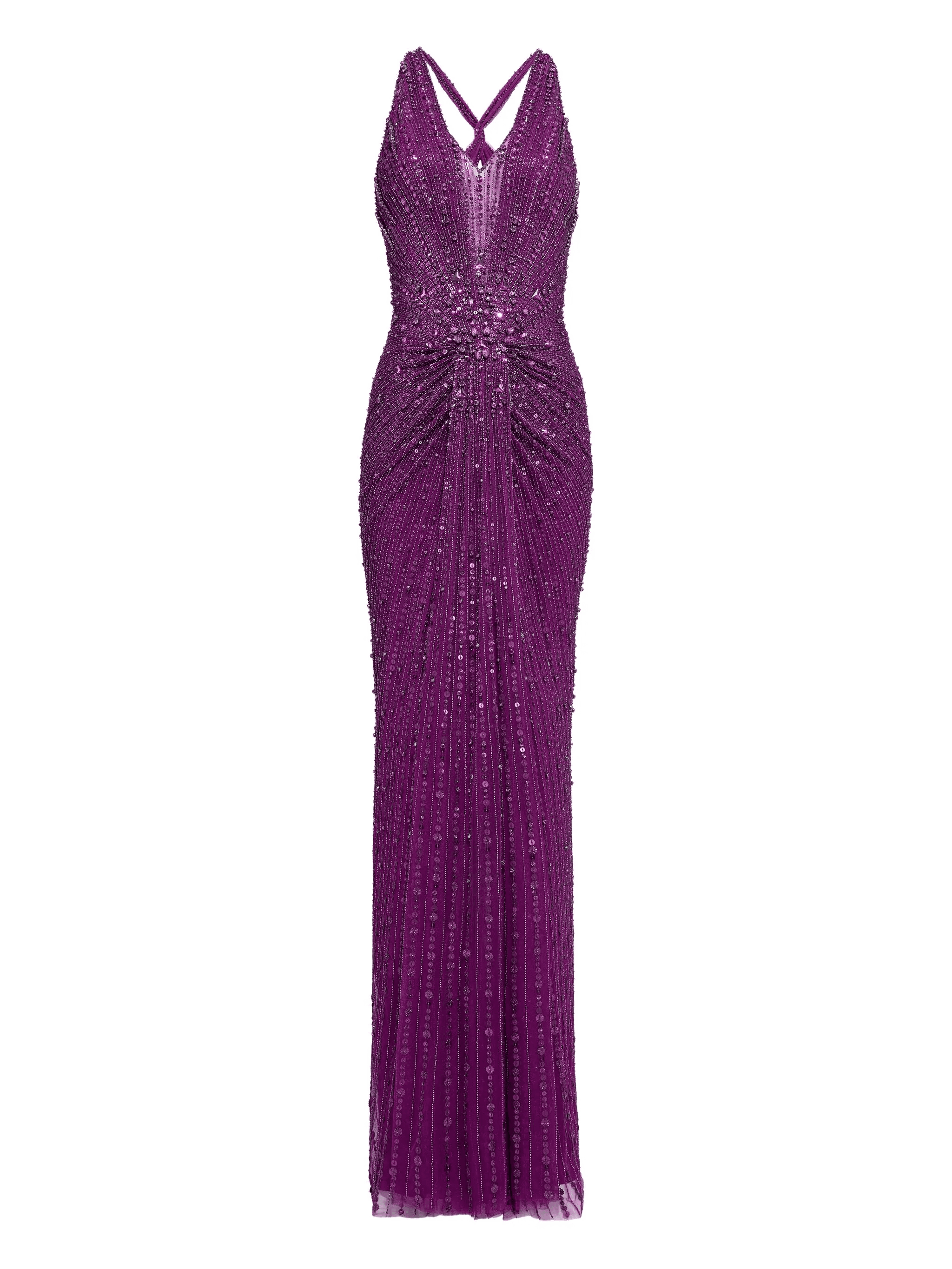 Lana sequin-embellished V-neck maxi dress - Image 1