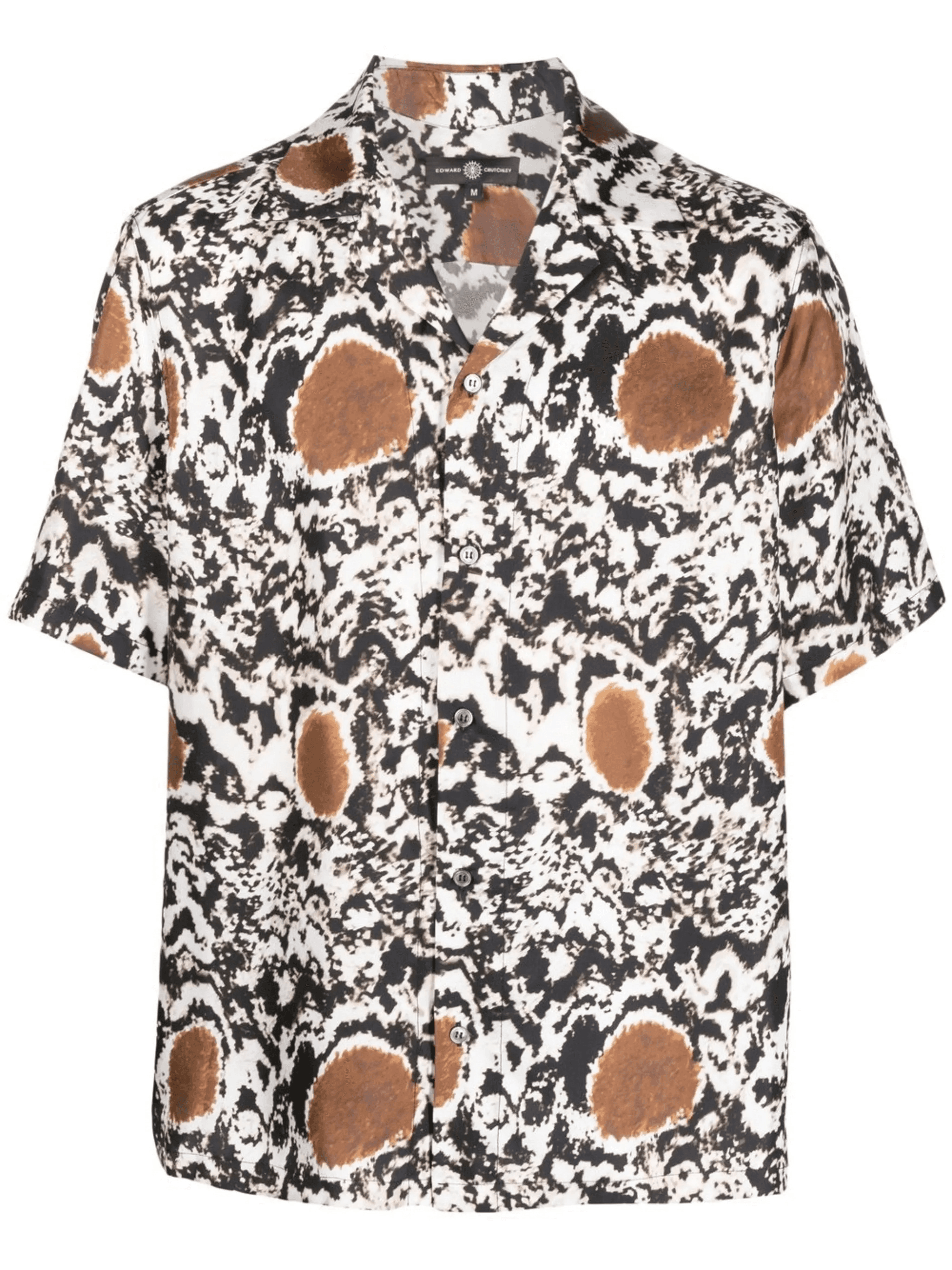 abstract-pattern short-sleeve shirt - Image 1