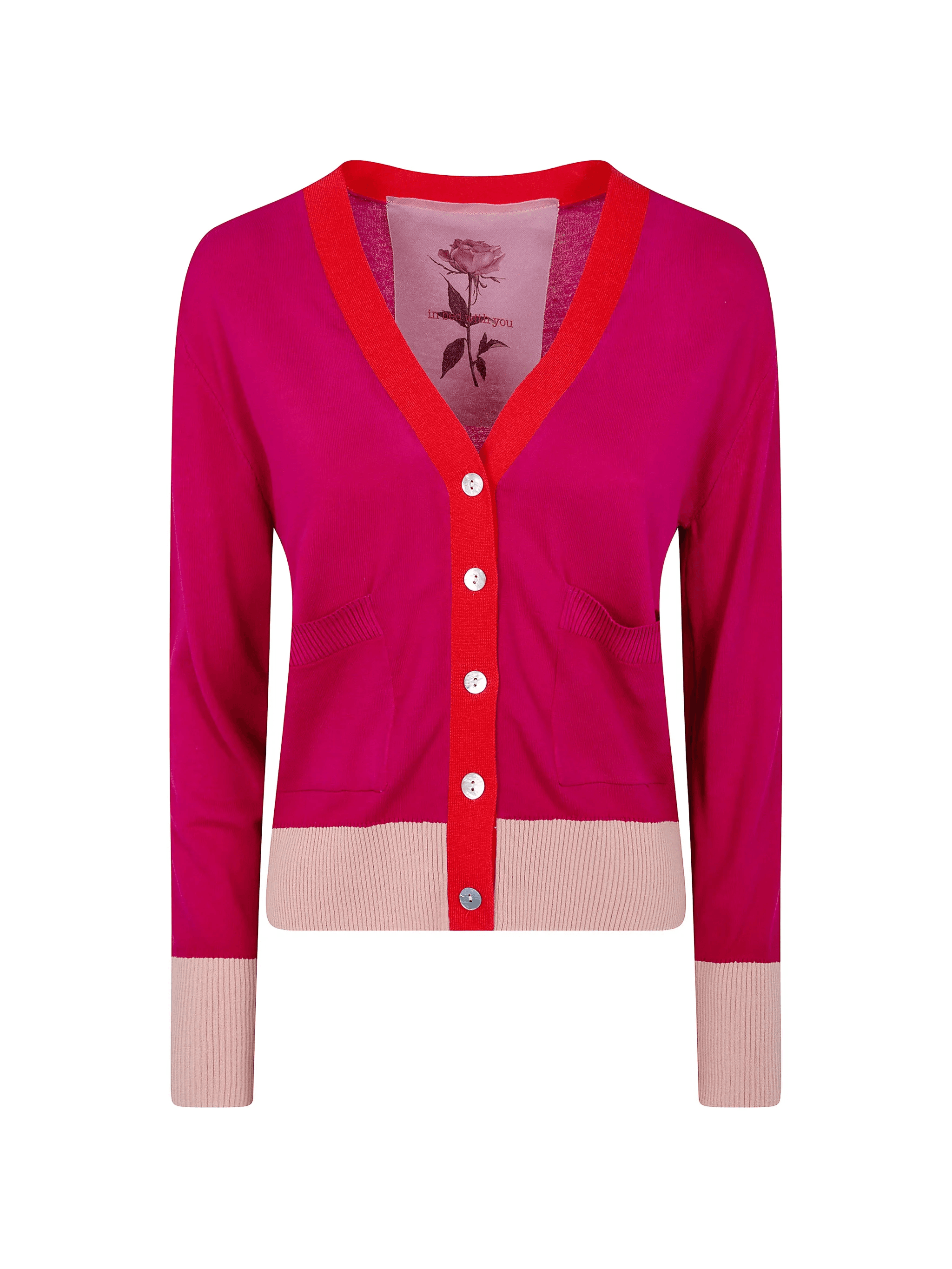 pockets V-neck cardigan - Image 1