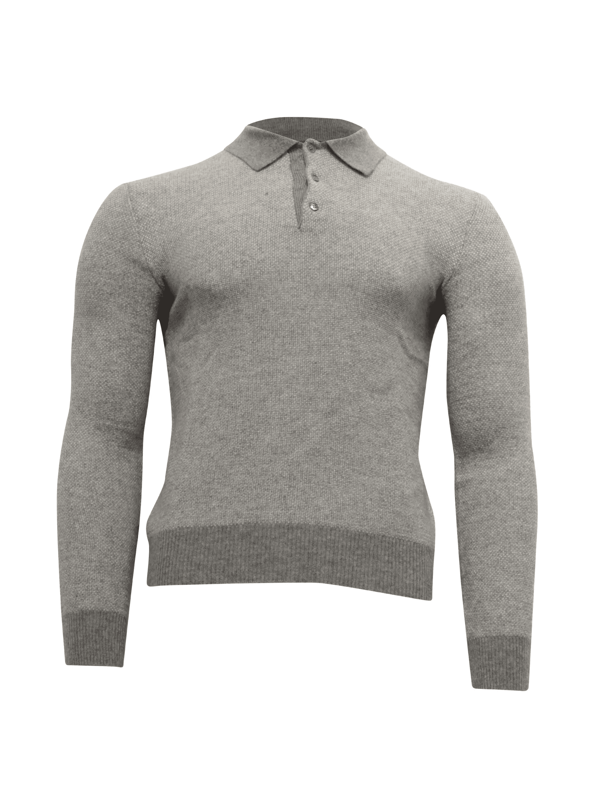 cashmere buttoned polo shirt - Image 1