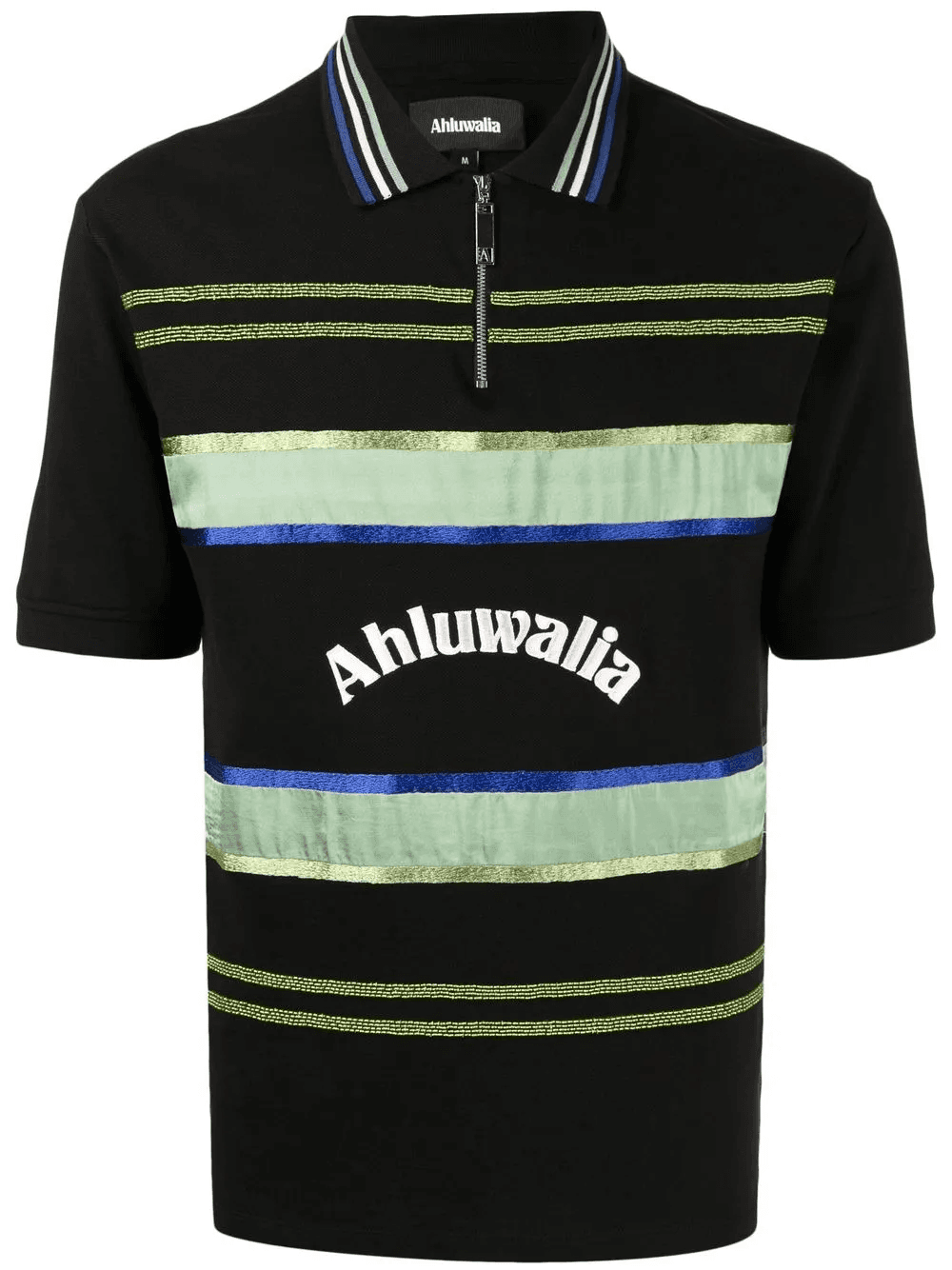 logo-print zip-up polo shirt - Image 1