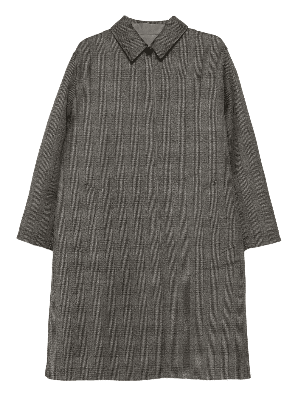 wool-silk check coat - Image 1