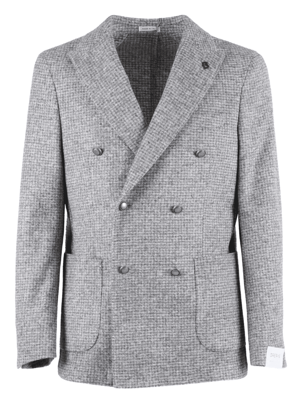 check-print double-breasted blazer - Image 1