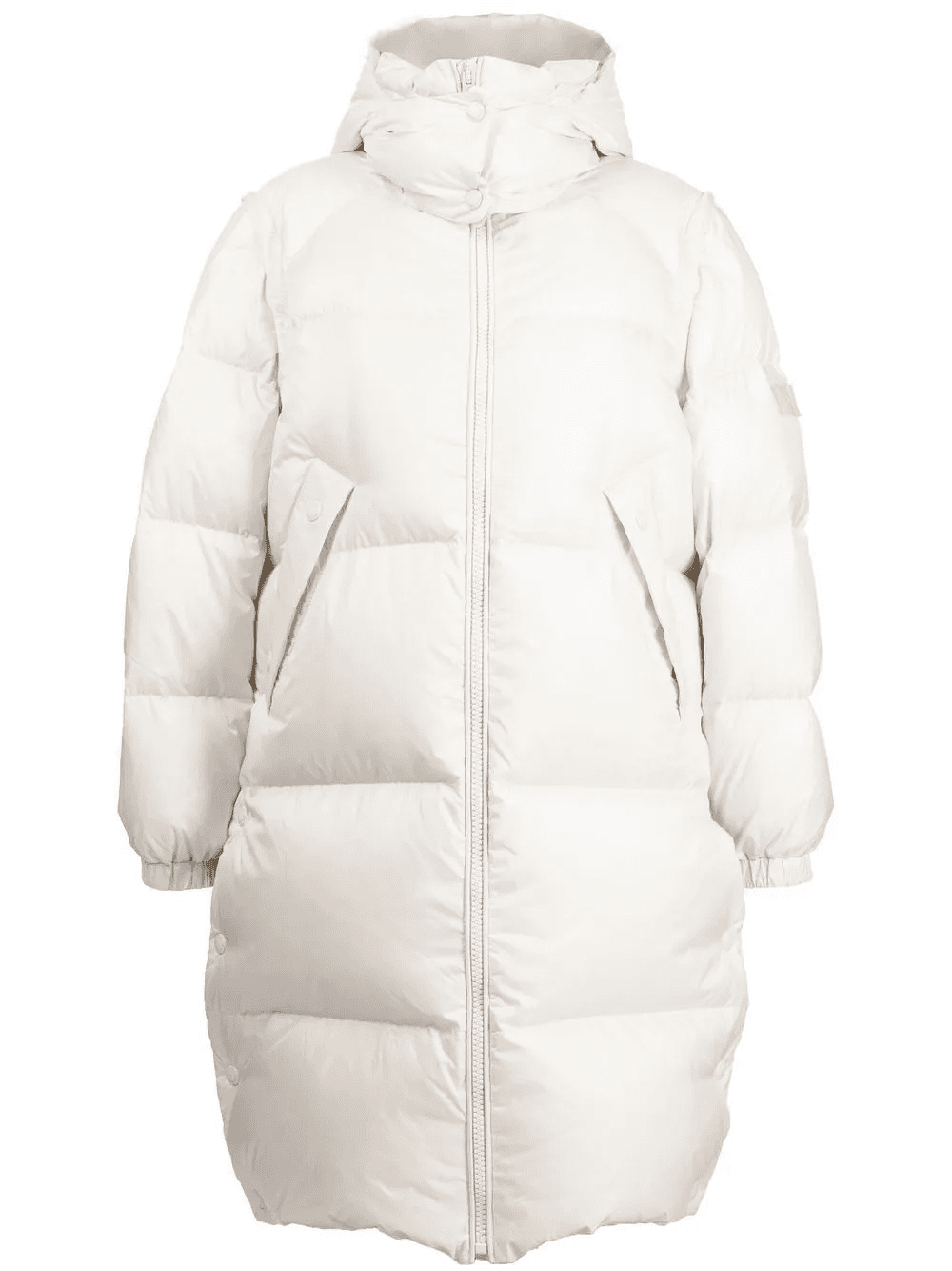 padded-design zipped coat - Image 1