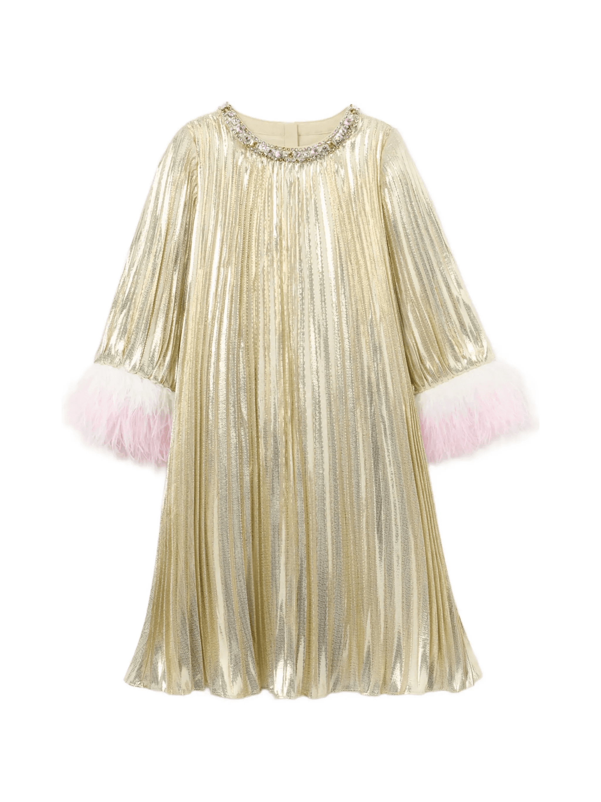 embellished pleated dress - Image 1